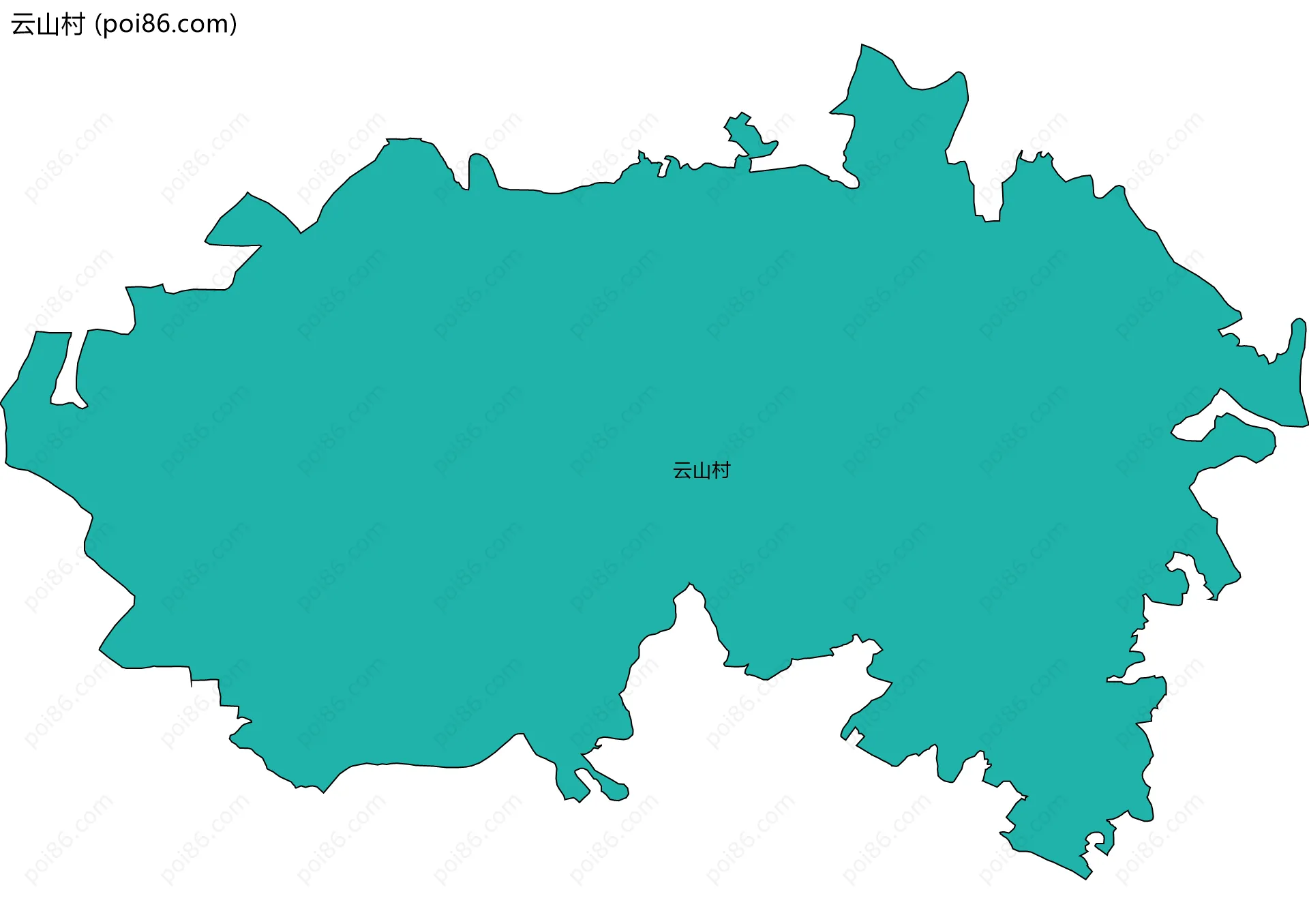 云山村边界地图