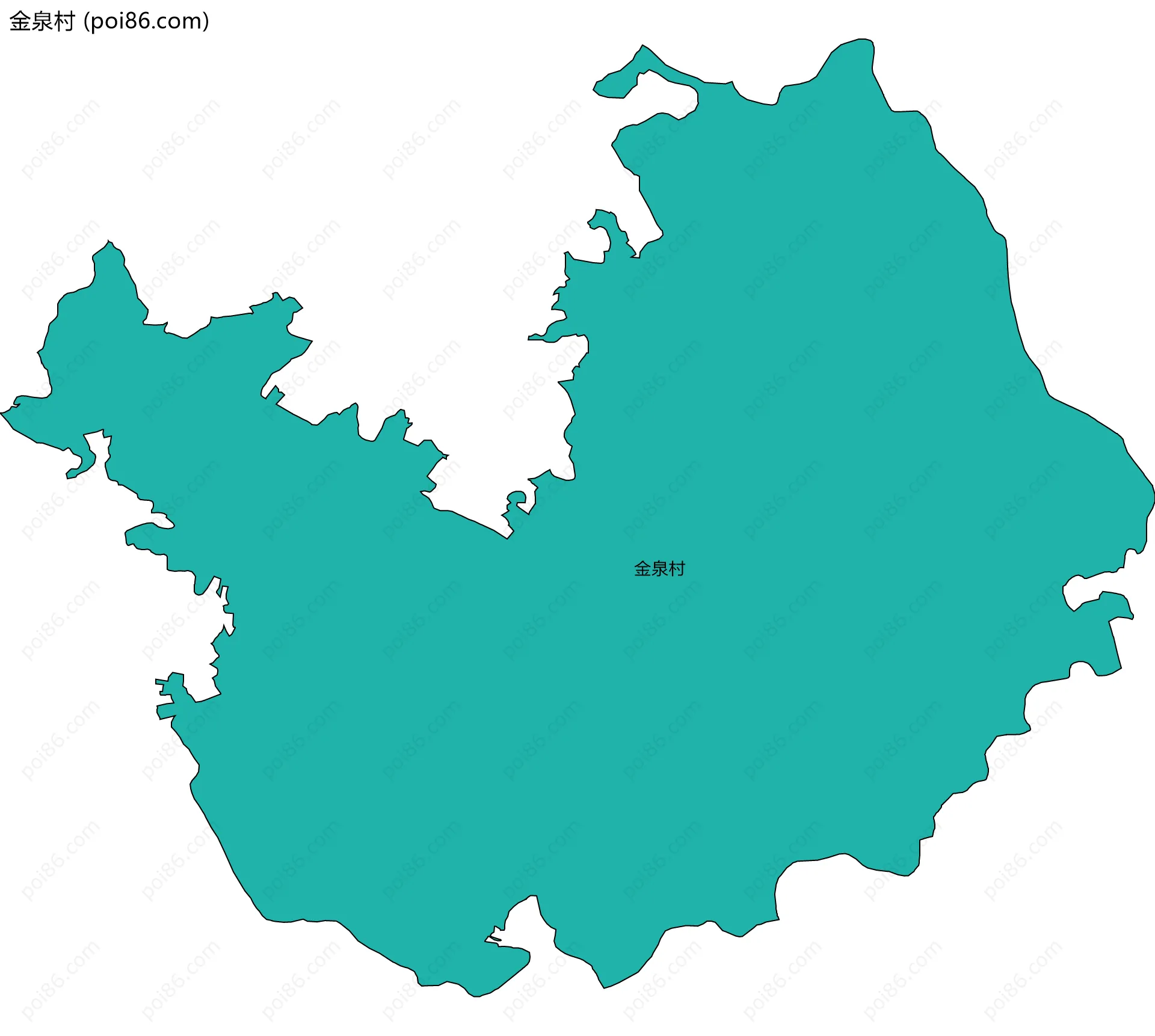 金泉村边界地图