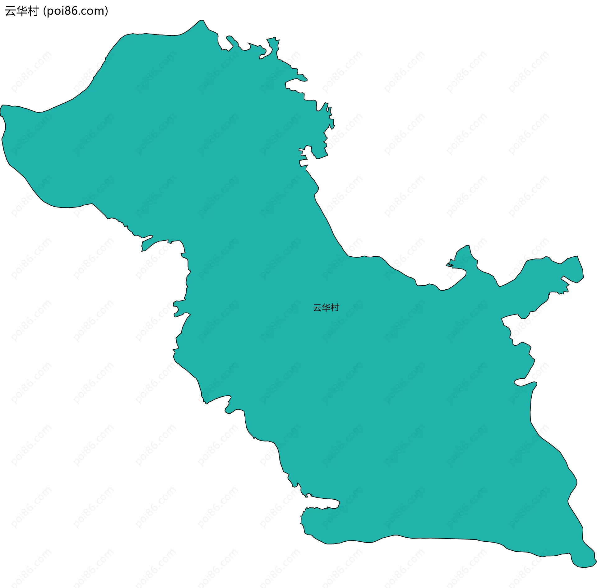 云华村边界地图