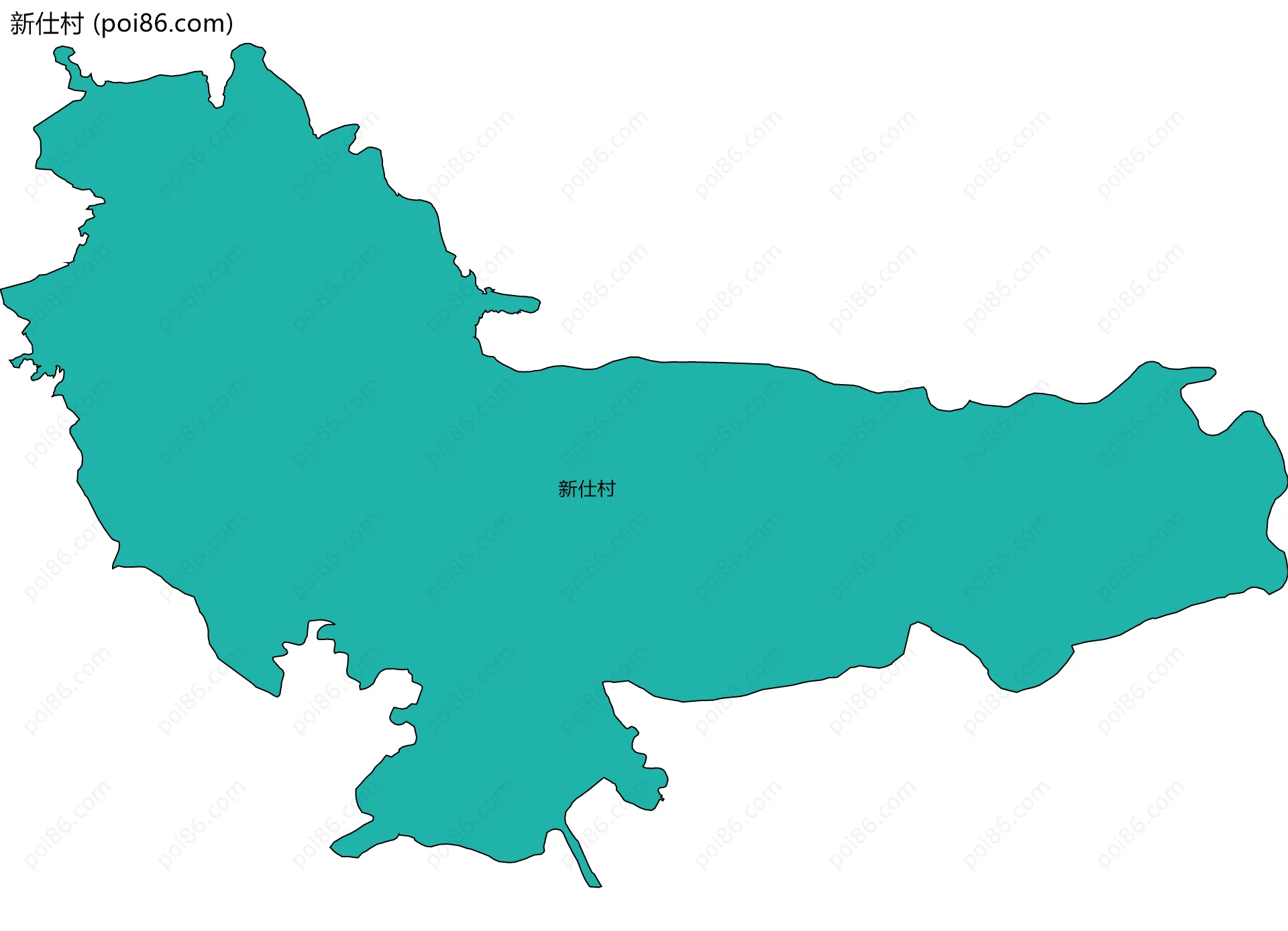 新仕村边界地图