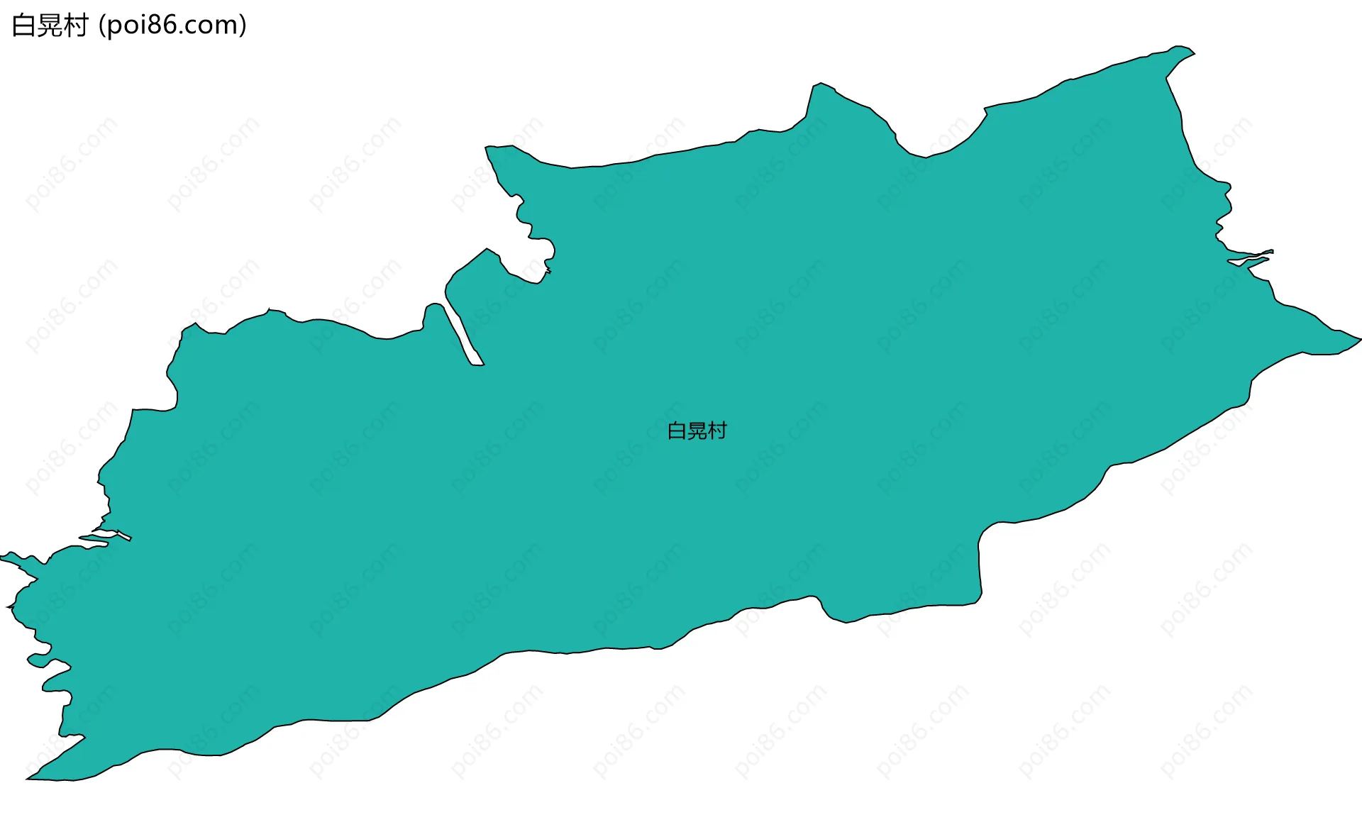 白晃村边界地图