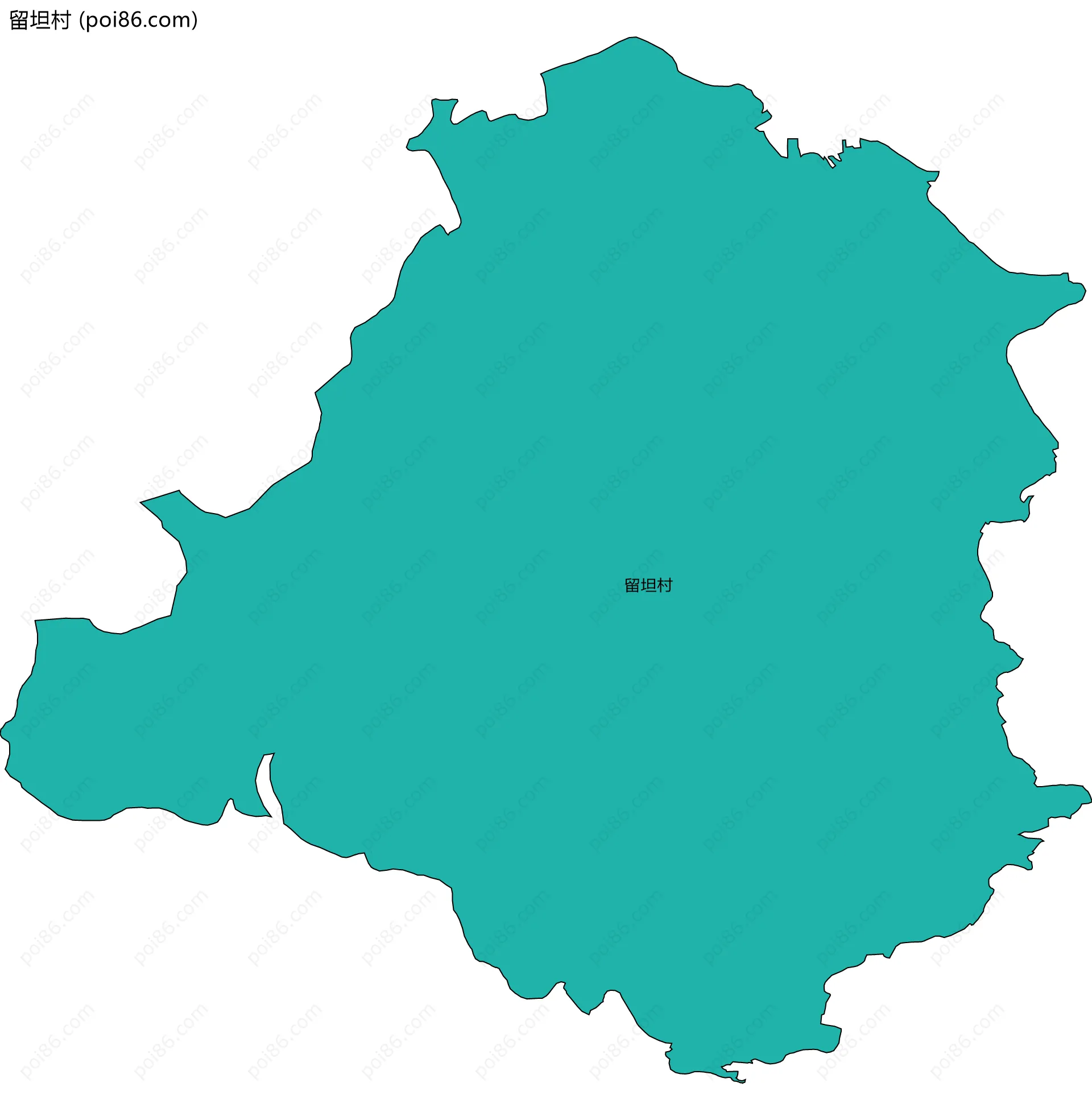 留坦村边界地图