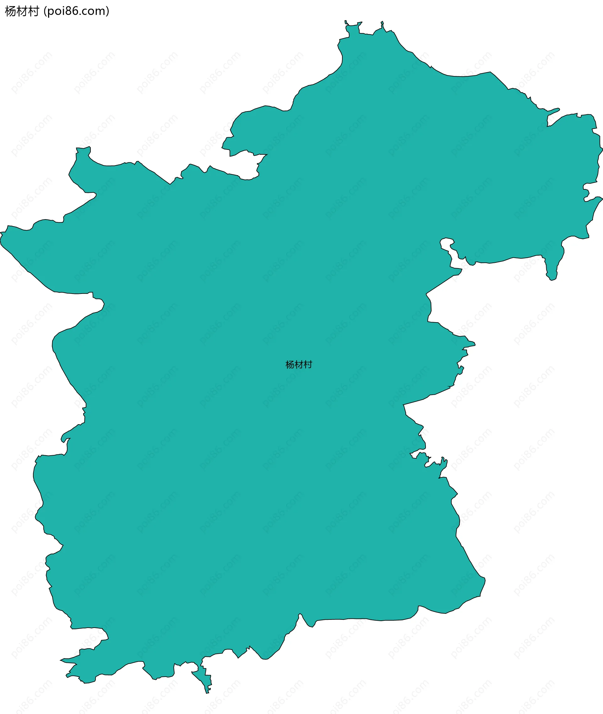 杨材村边界地图