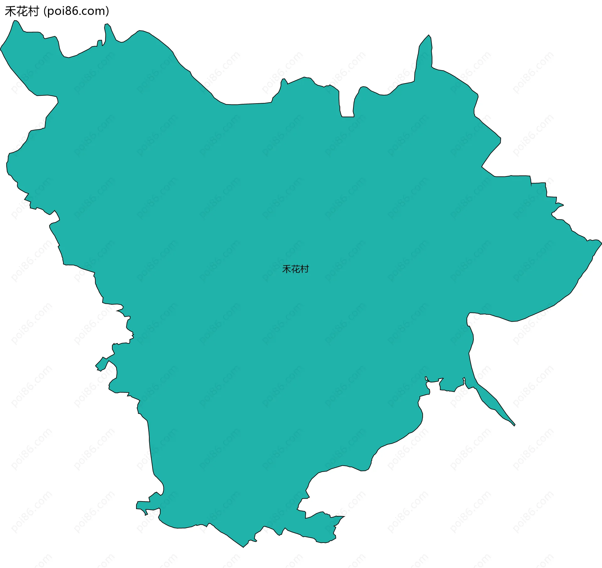 禾花村边界地图