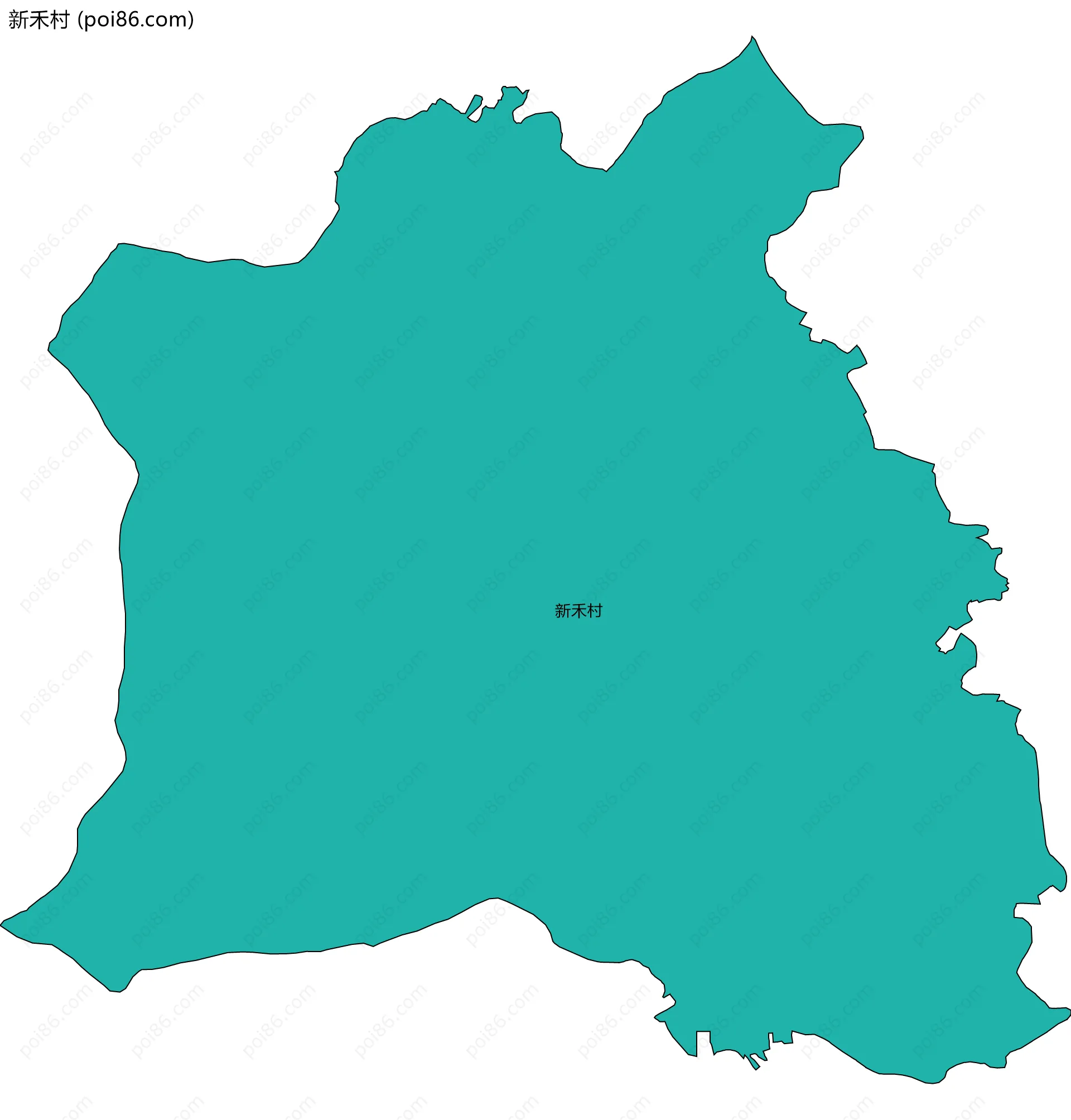 新禾村边界地图