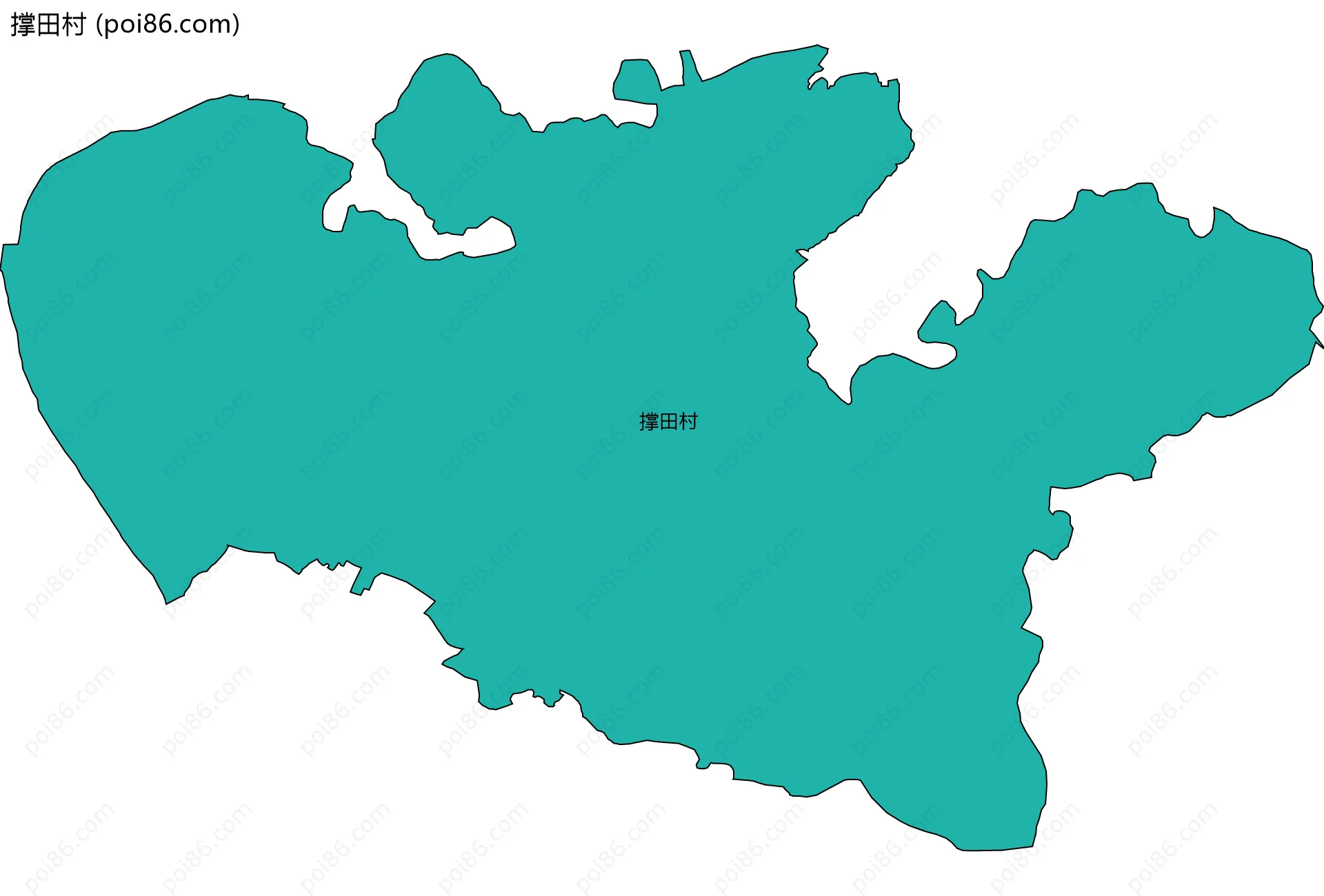 撑田村边界地图