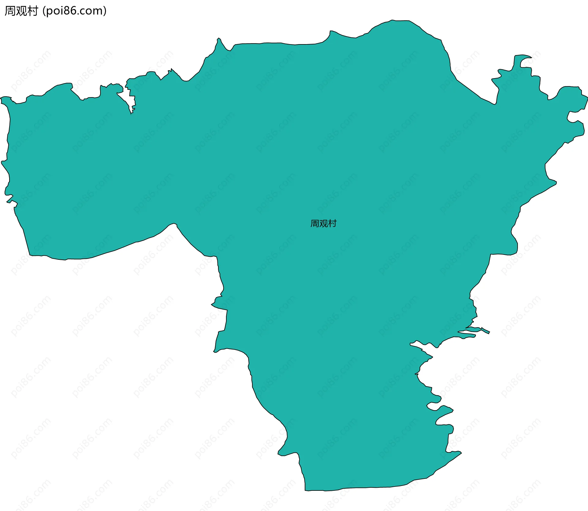周观村边界地图