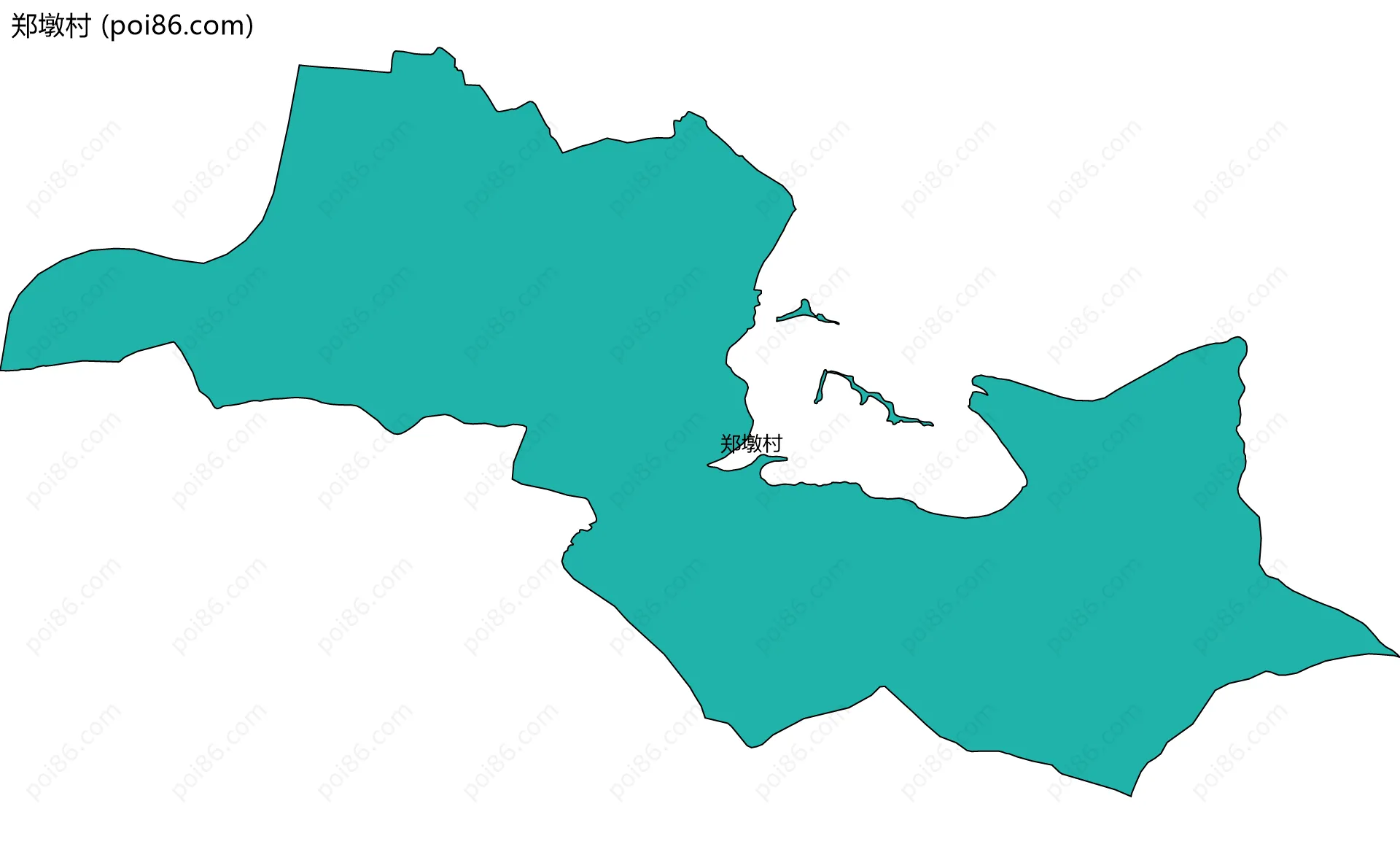 郑墩村边界地图