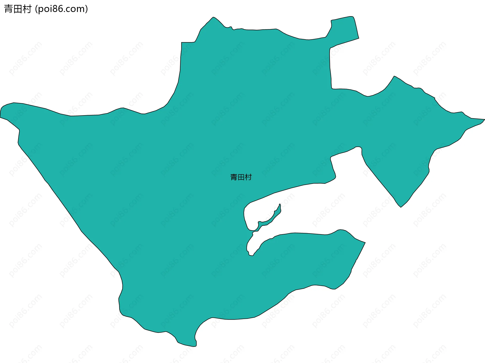 青田村边界地图