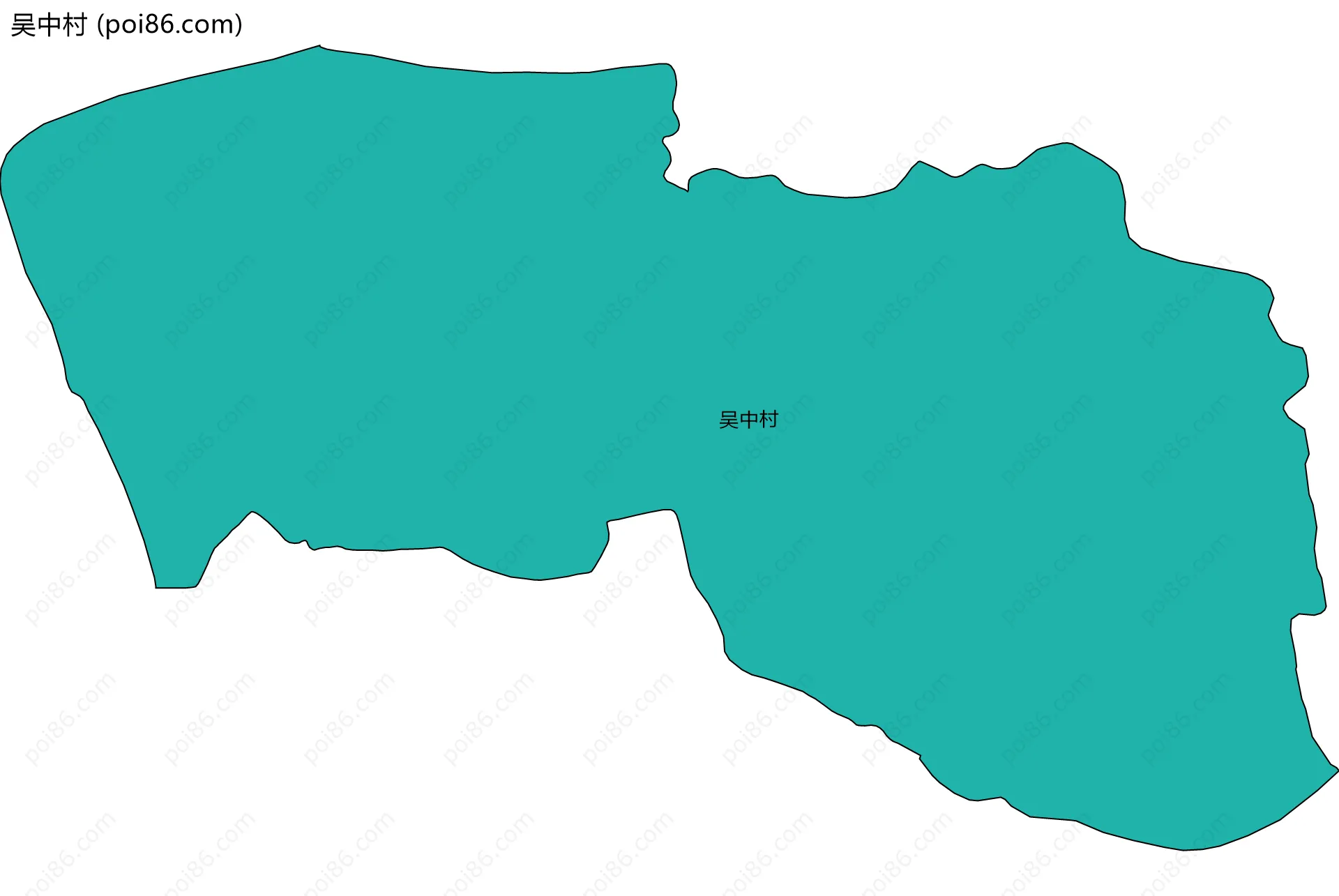 吴中村边界地图