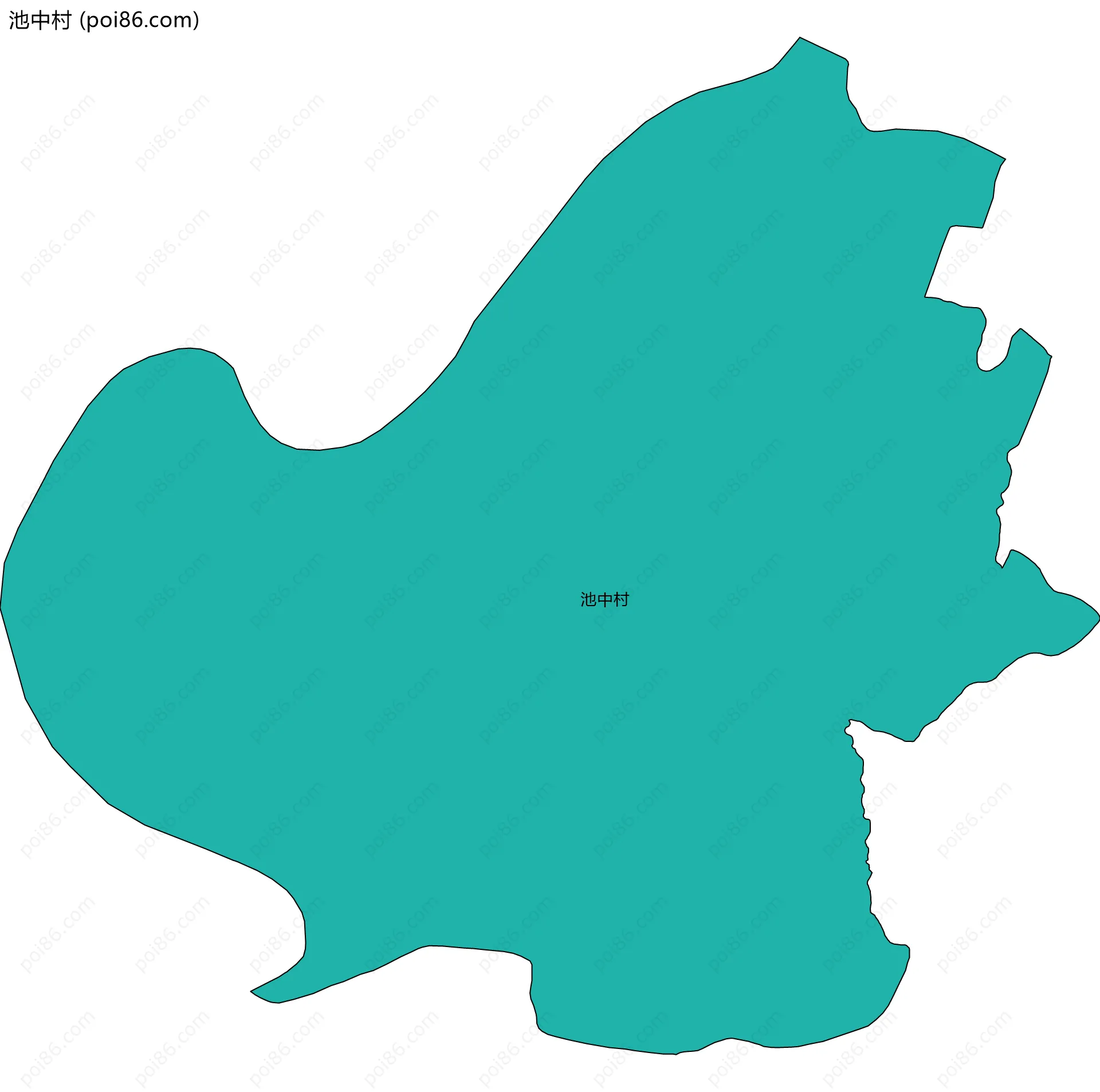 池中村边界地图