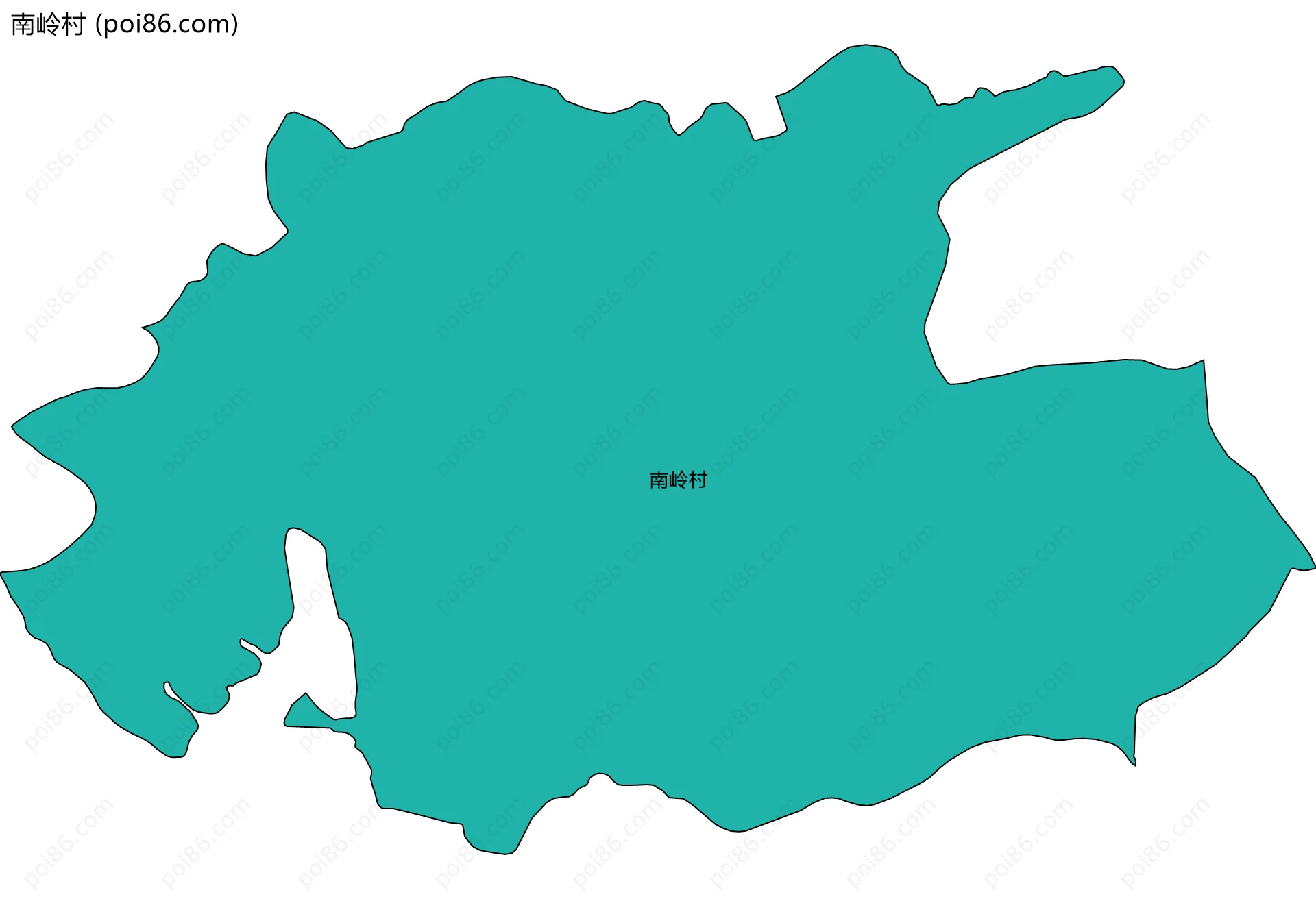 南岭村边界地图