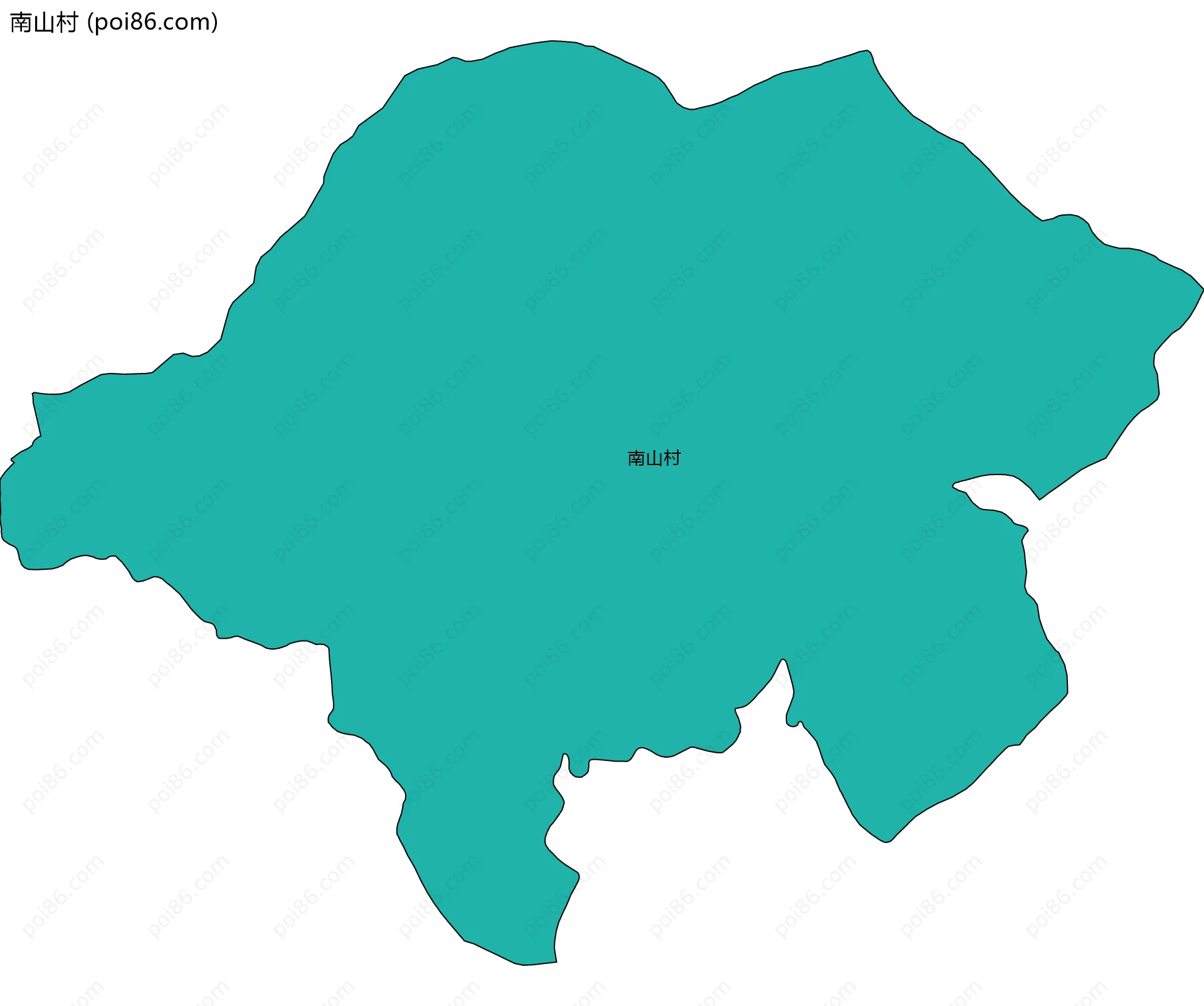 南山村边界地图