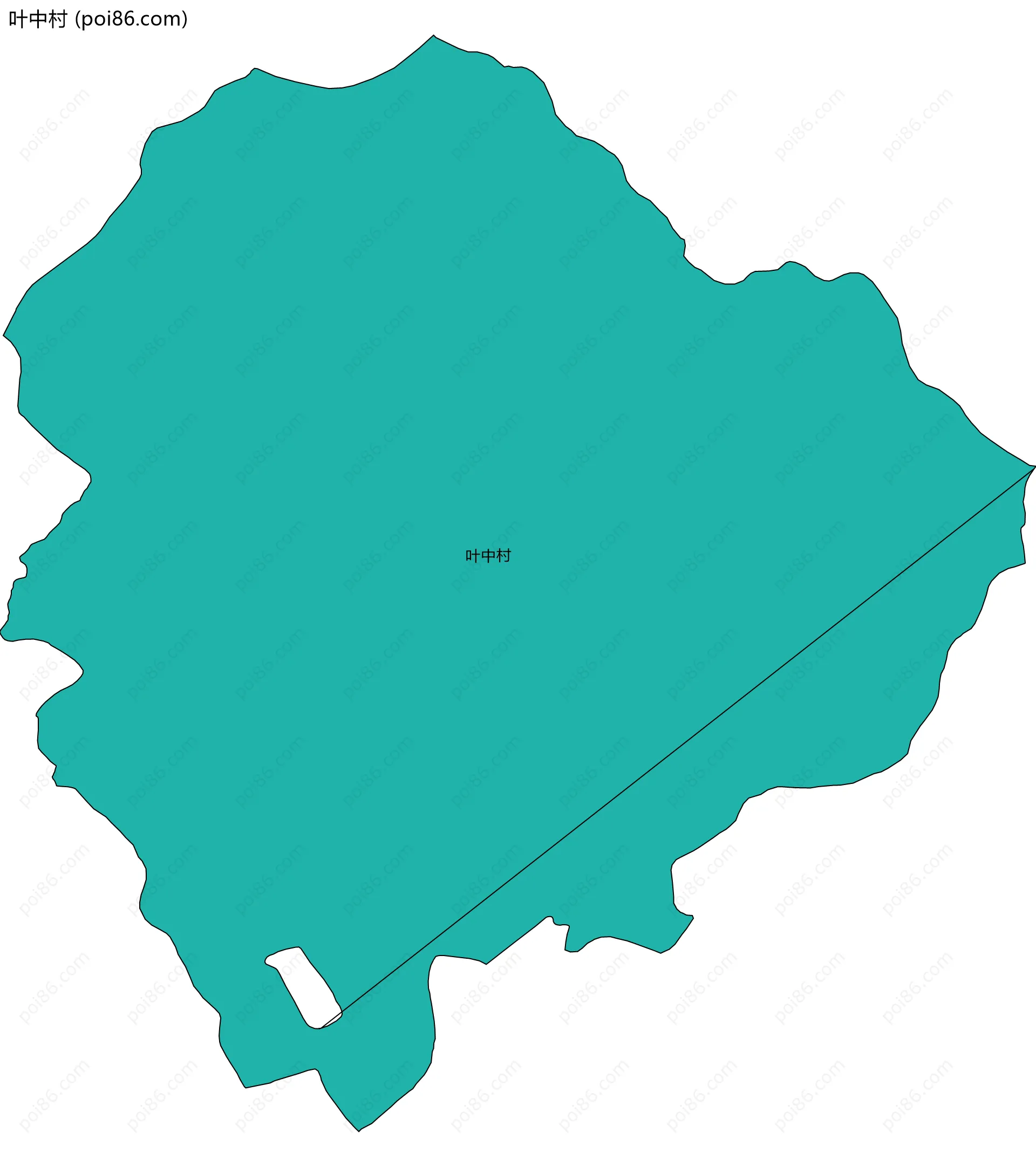 叶中村边界地图