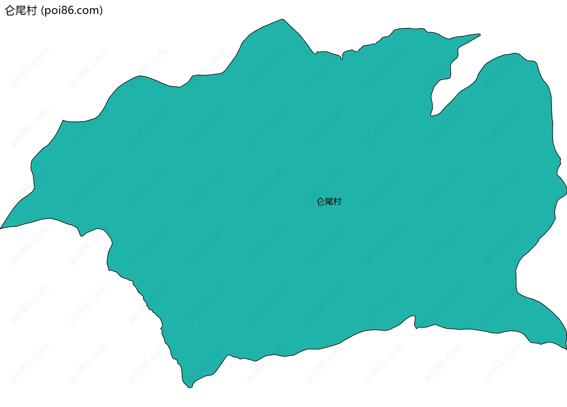 仑尾村边界地图