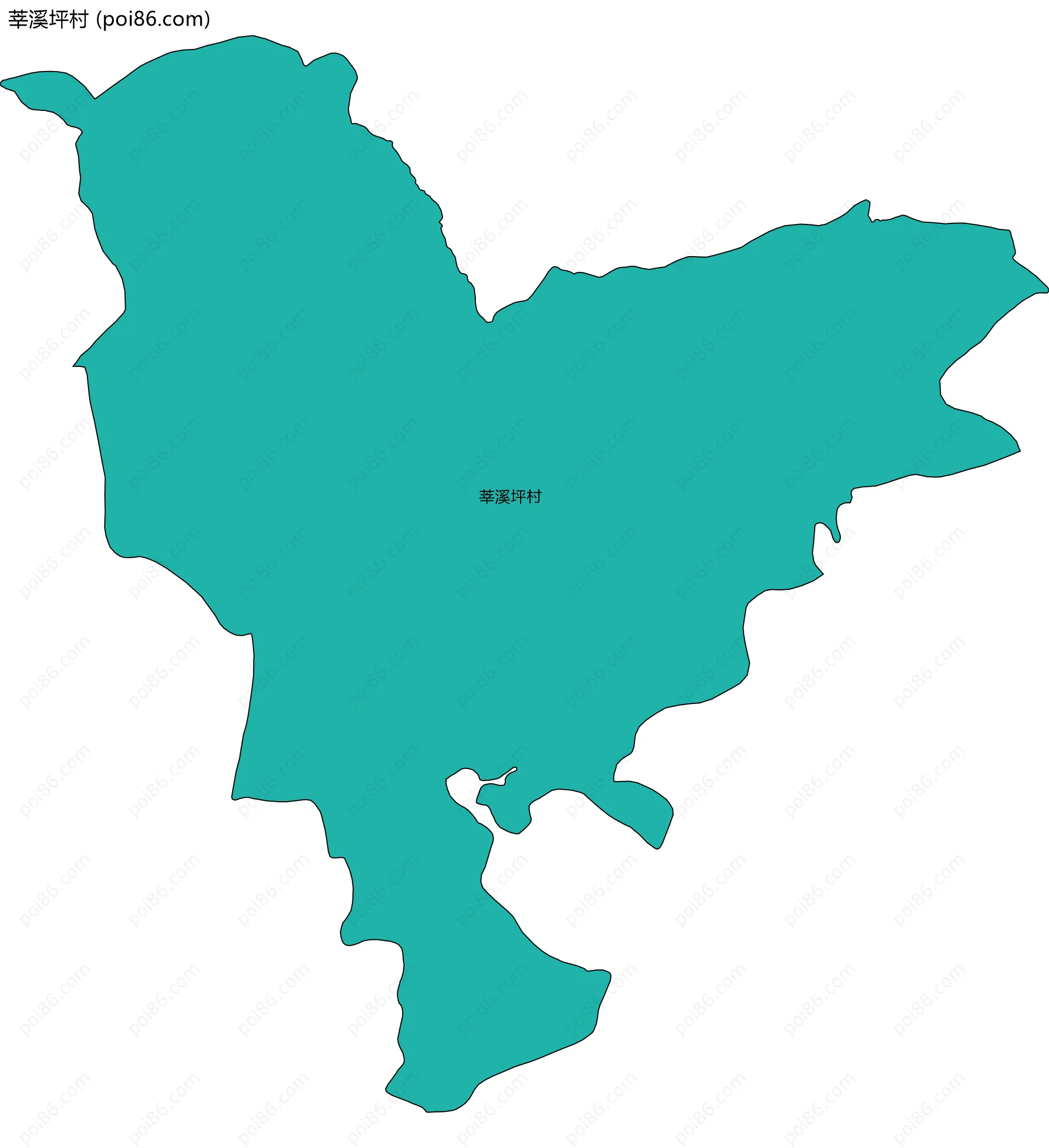 莘溪坪村边界地图