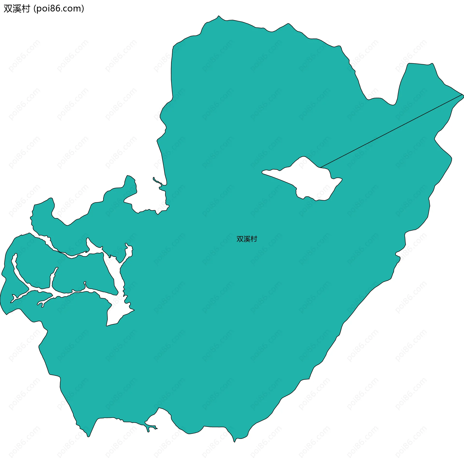 双溪村边界地图