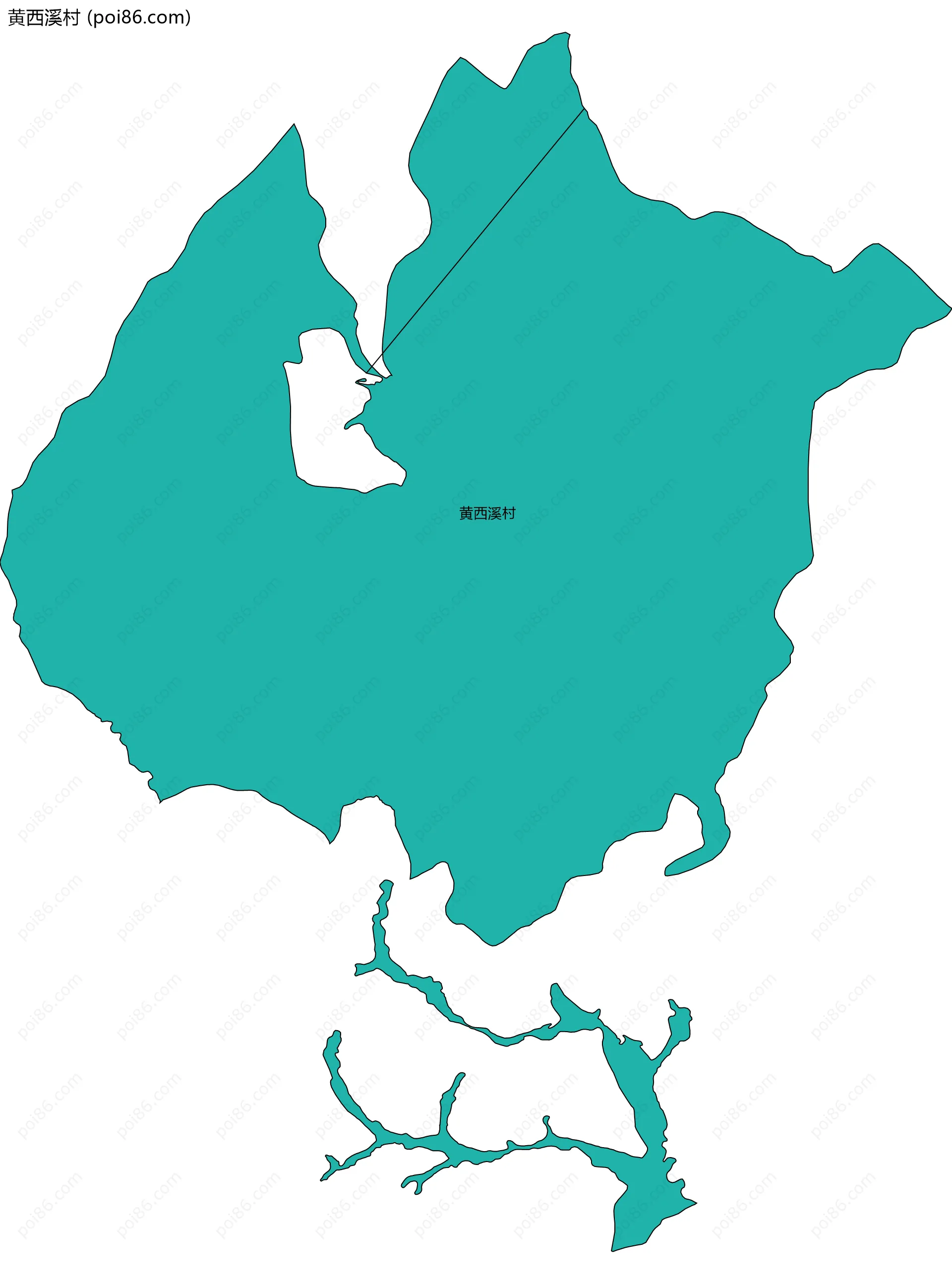 黄西溪村边界地图