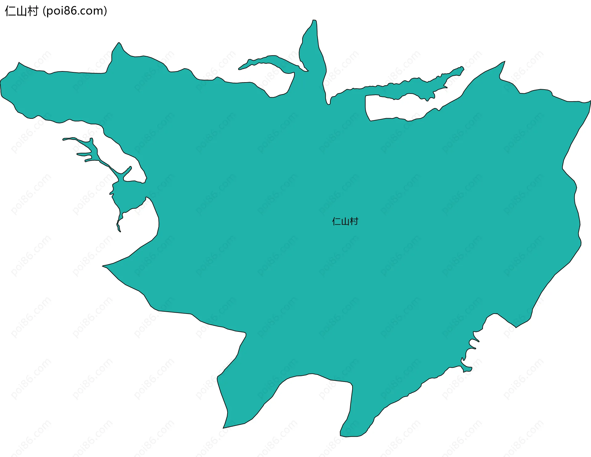 仁山村边界地图