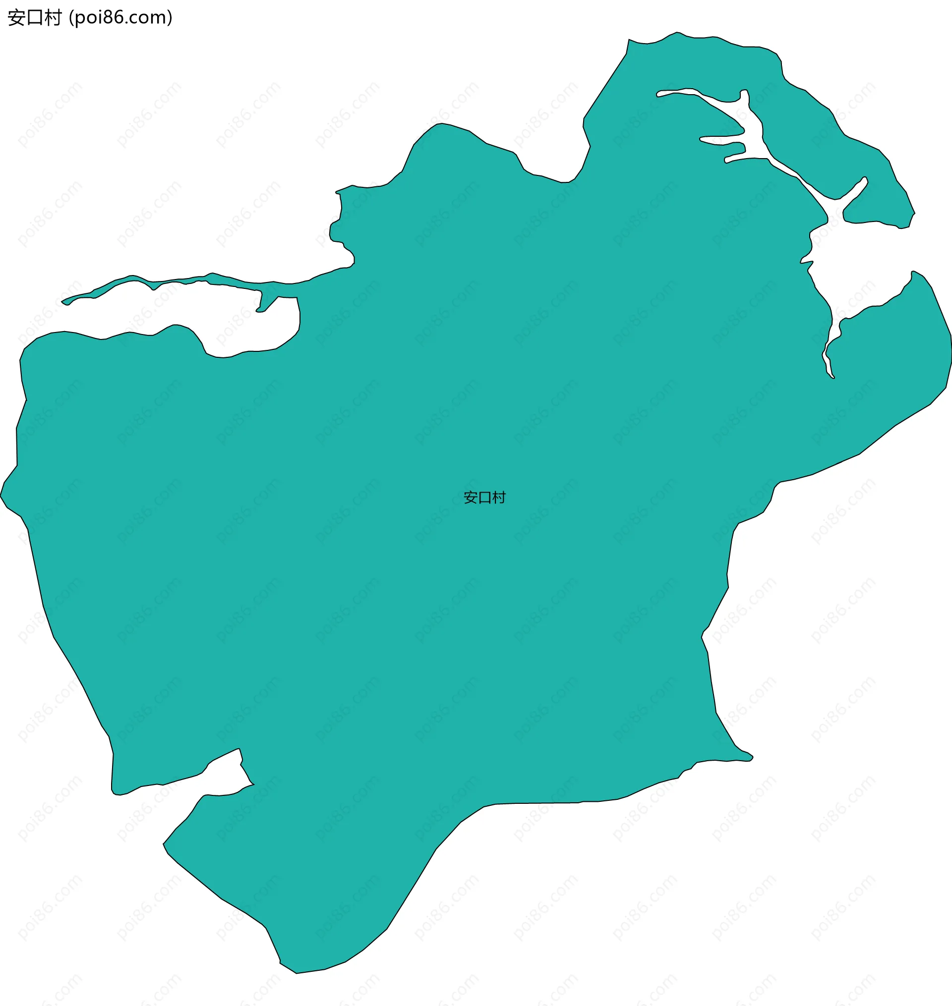 安口村边界地图