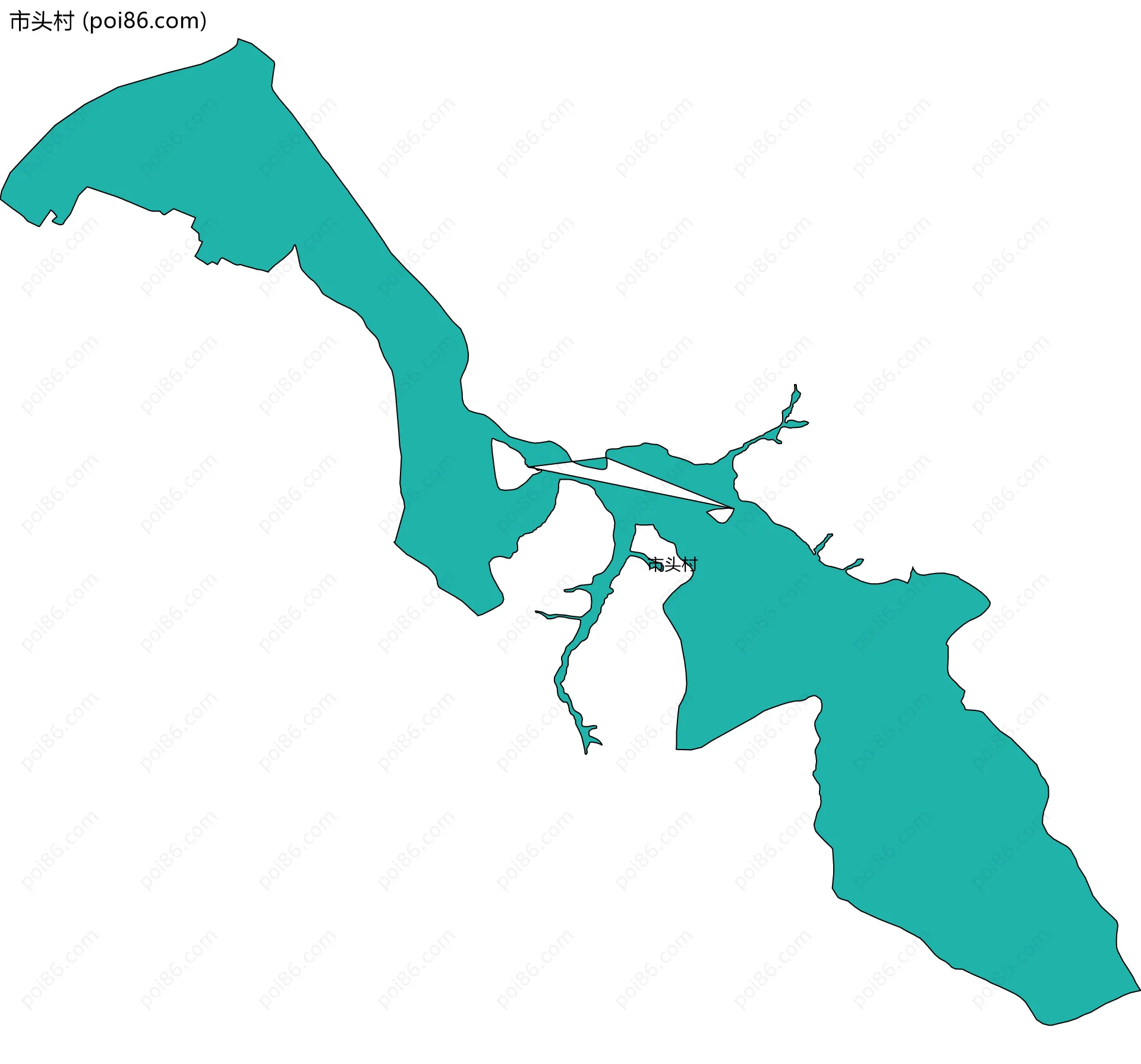 市头村边界地图