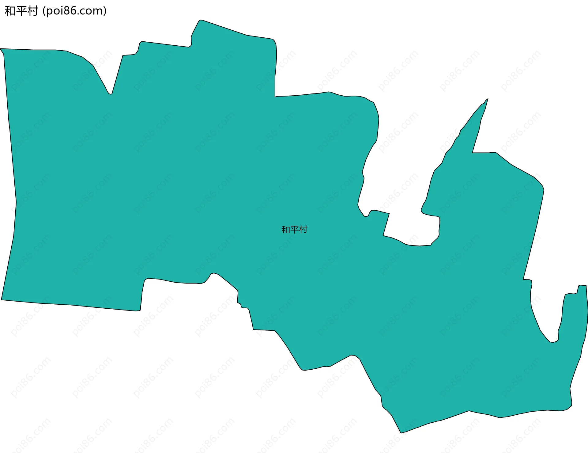 和平村边界地图