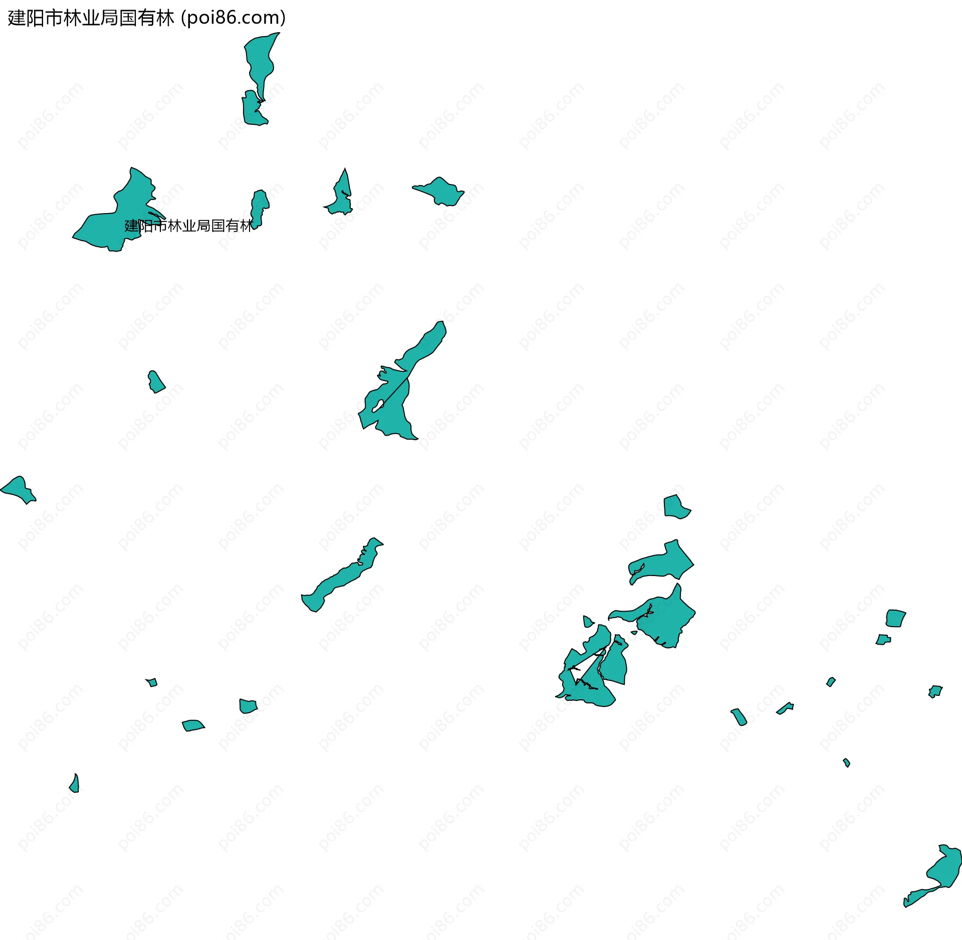 建阳市林业局国有林边界地图