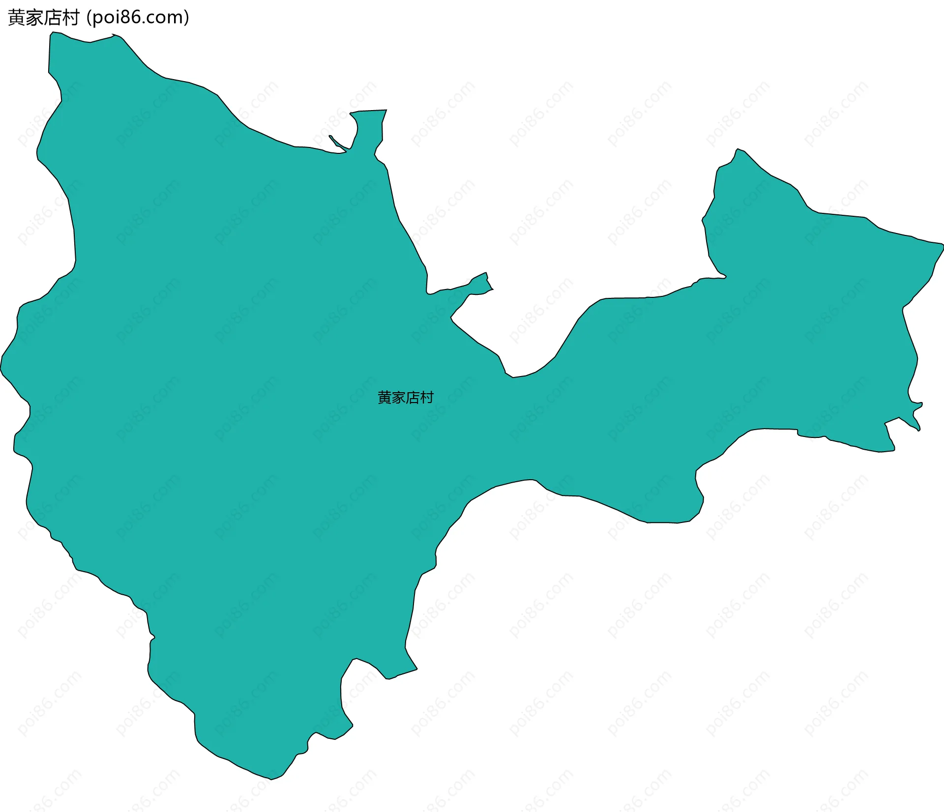 黄家店村边界地图