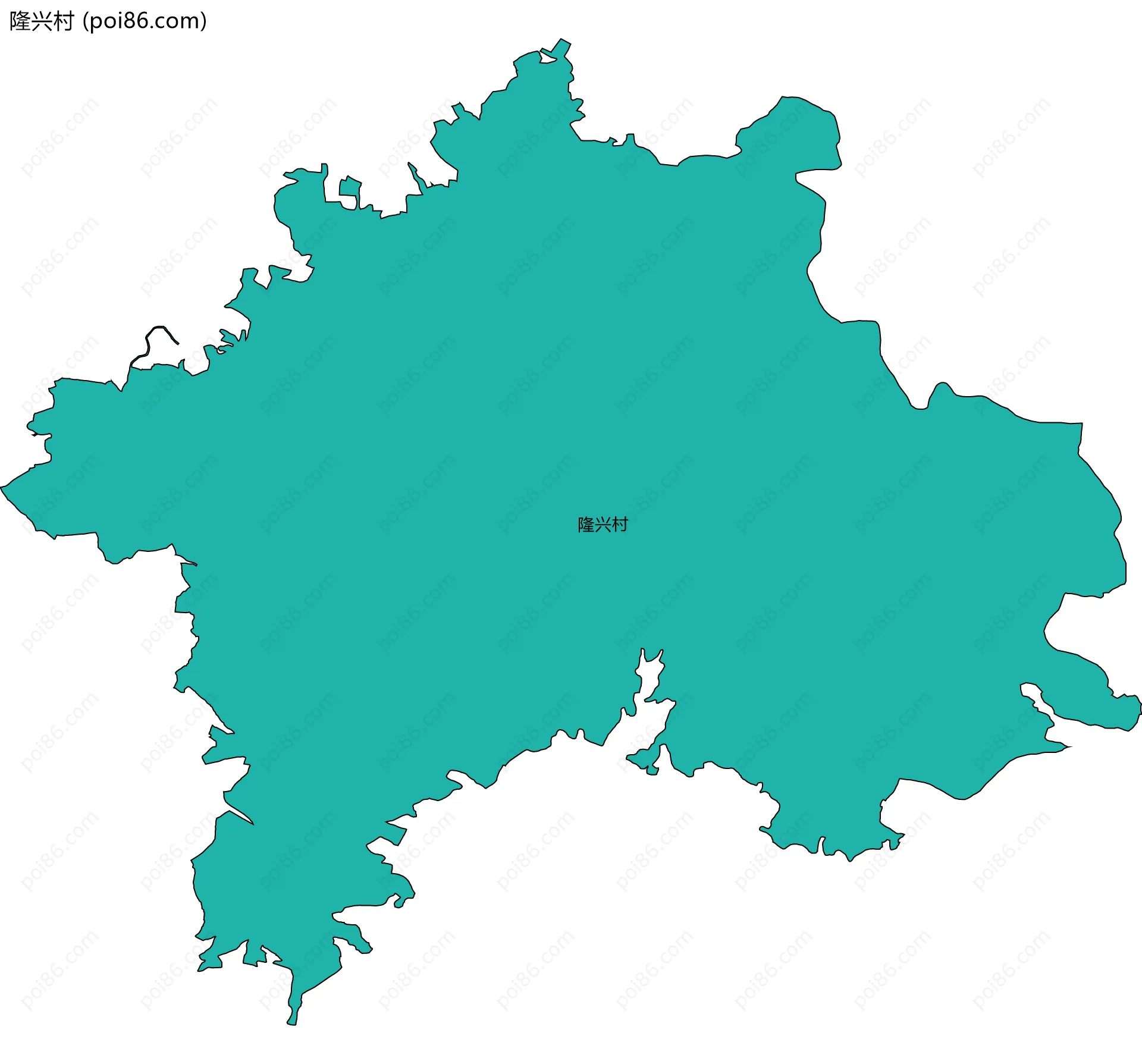 隆兴村边界地图