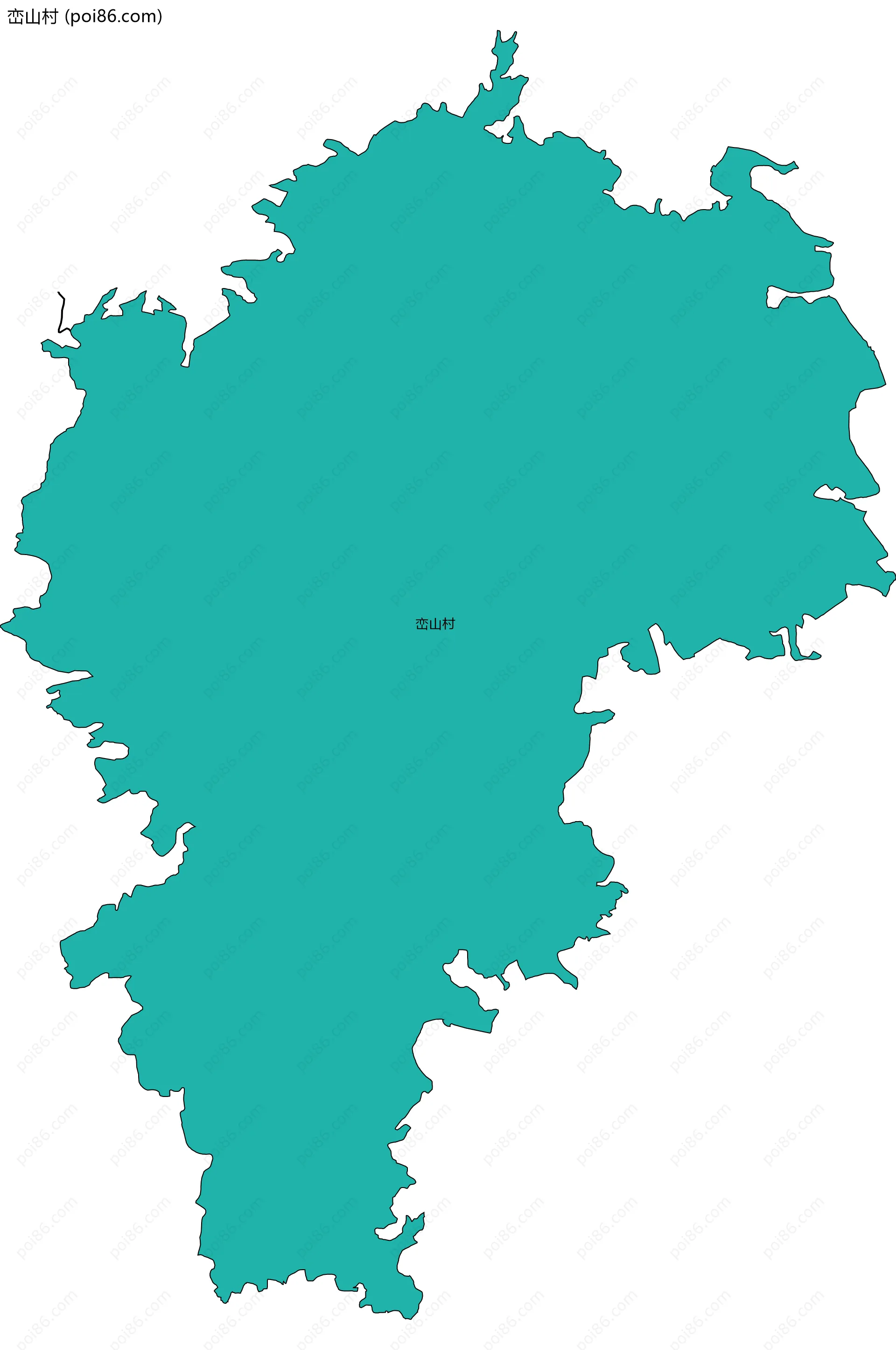 峦山村边界地图