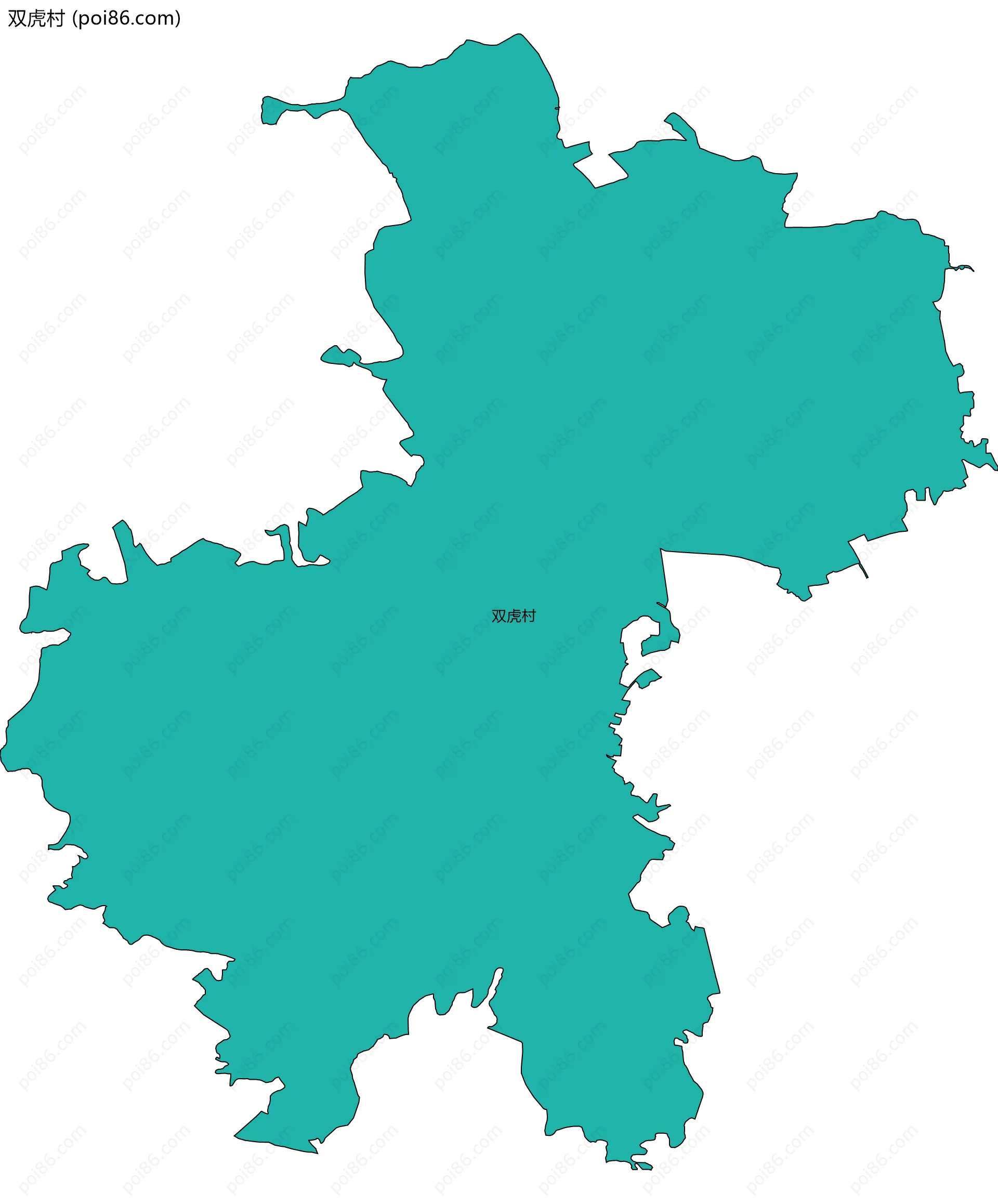 双虎村边界地图