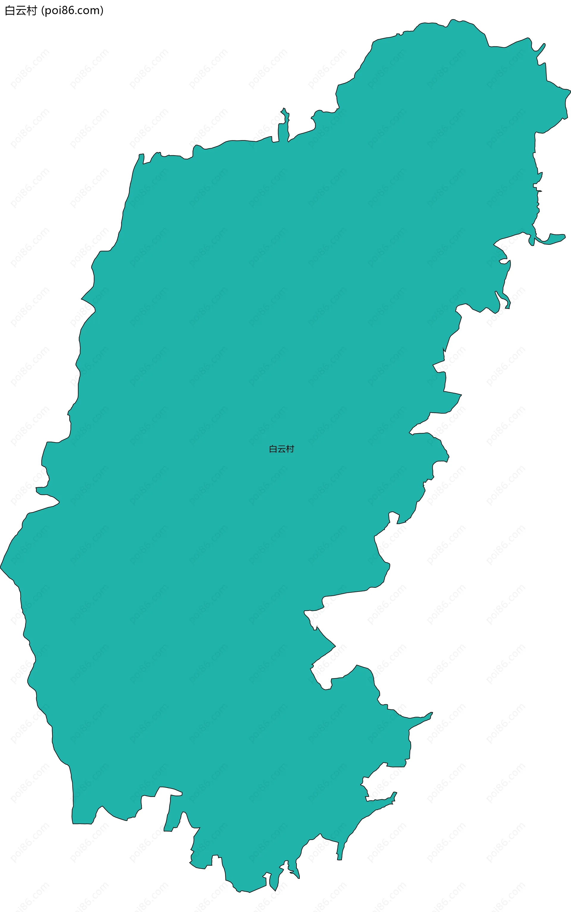 白云村边界地图