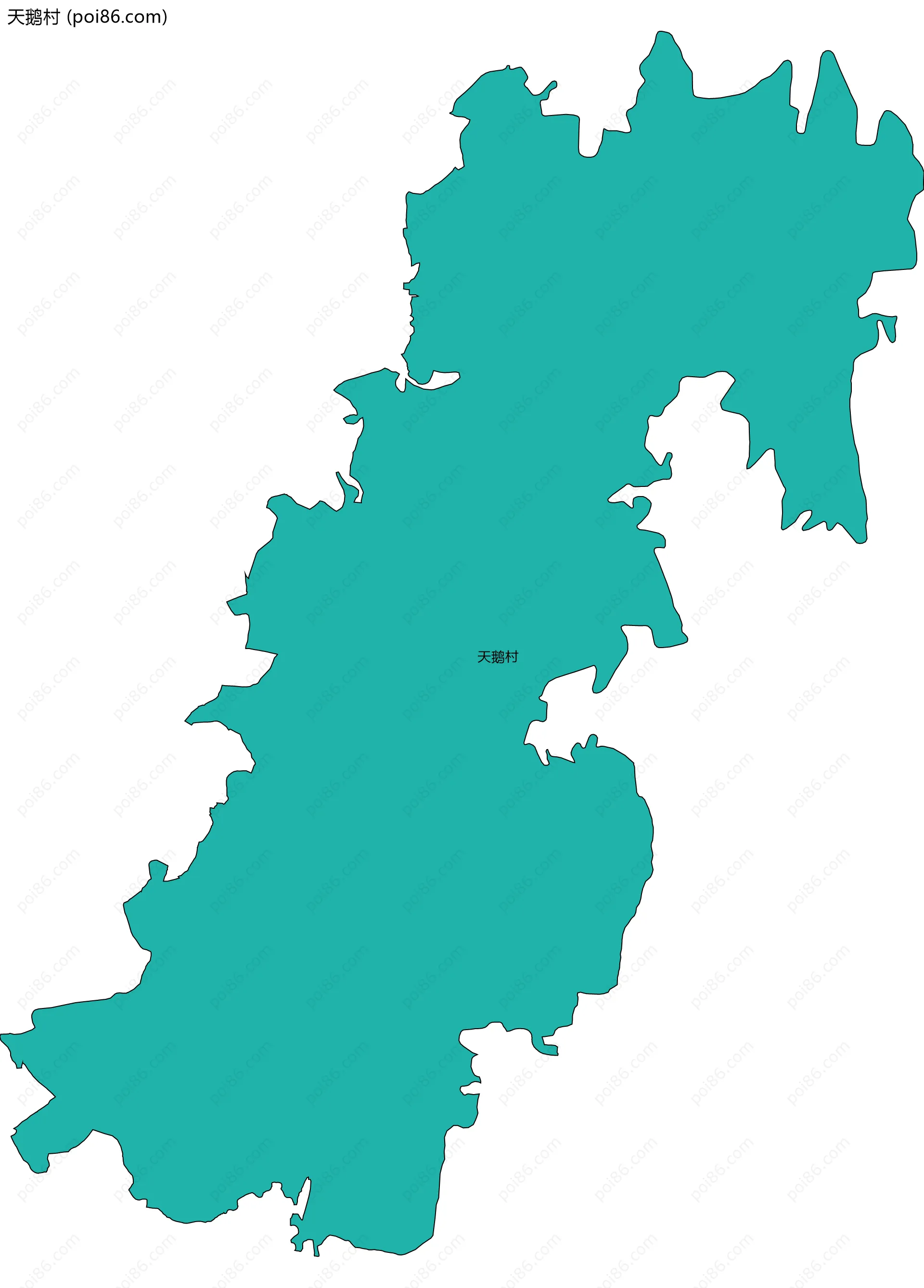 天鹅村边界地图