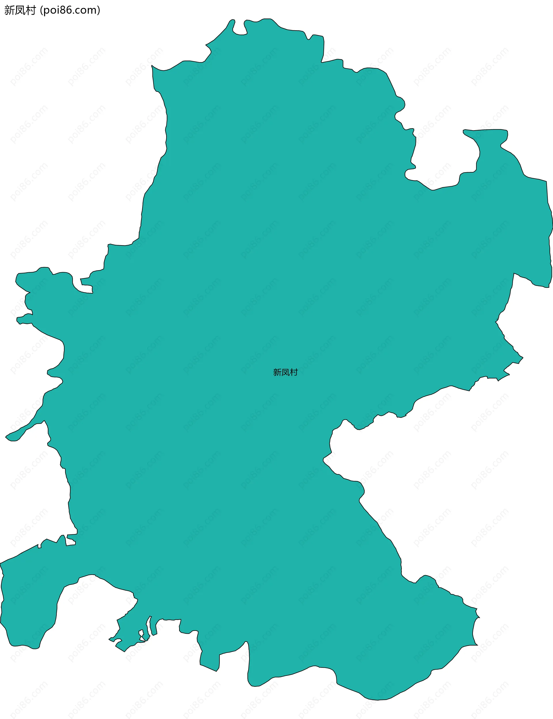 新凤村边界地图