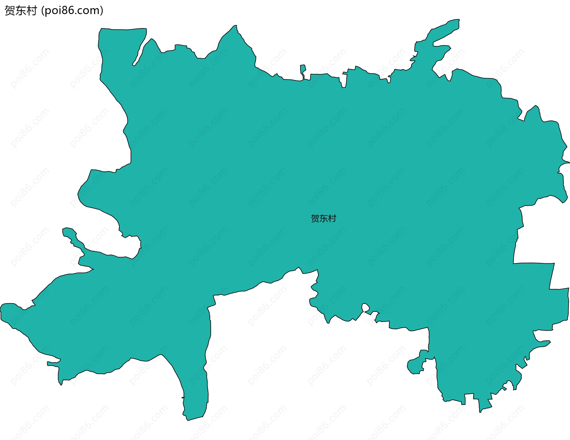 贺东村边界地图