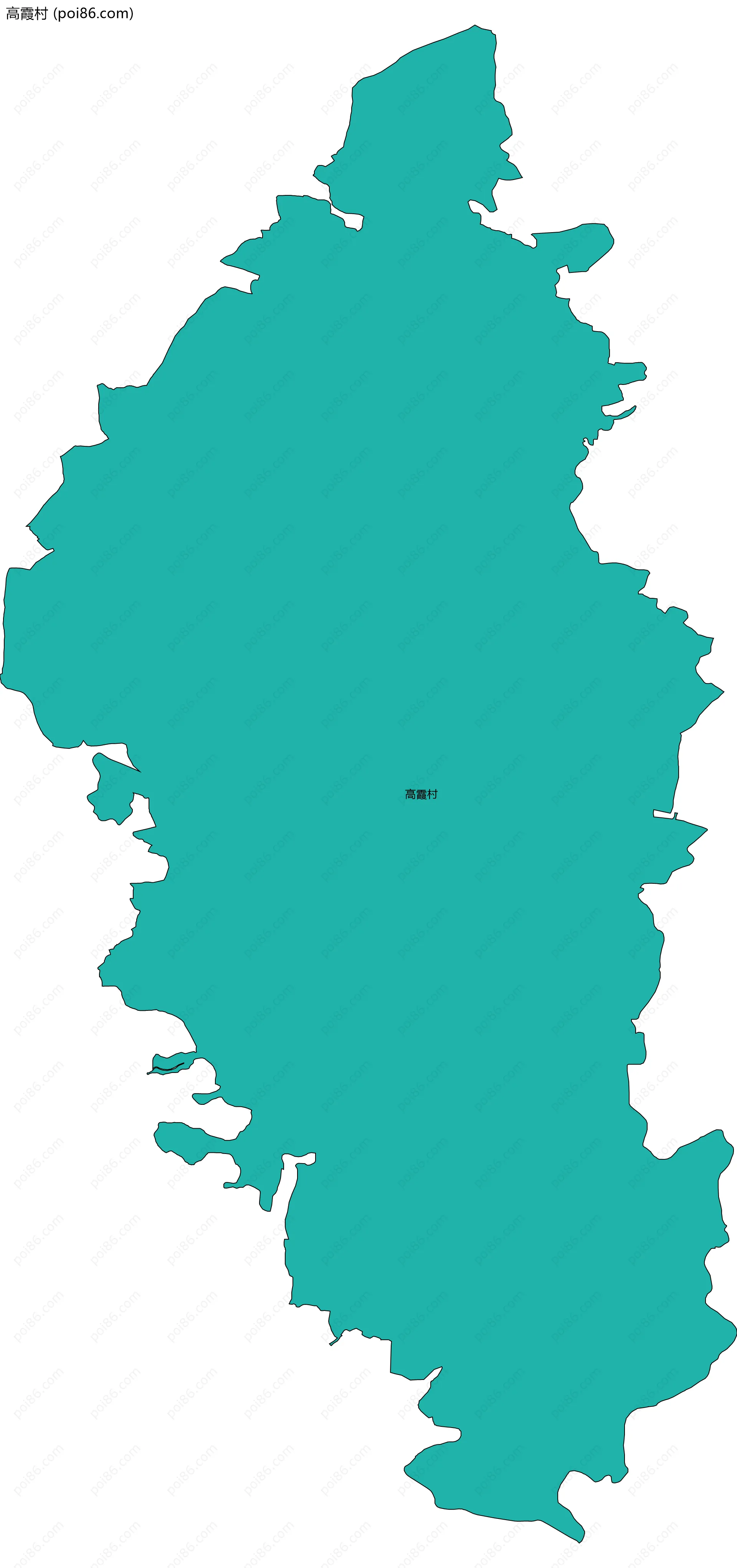 高霞村边界地图