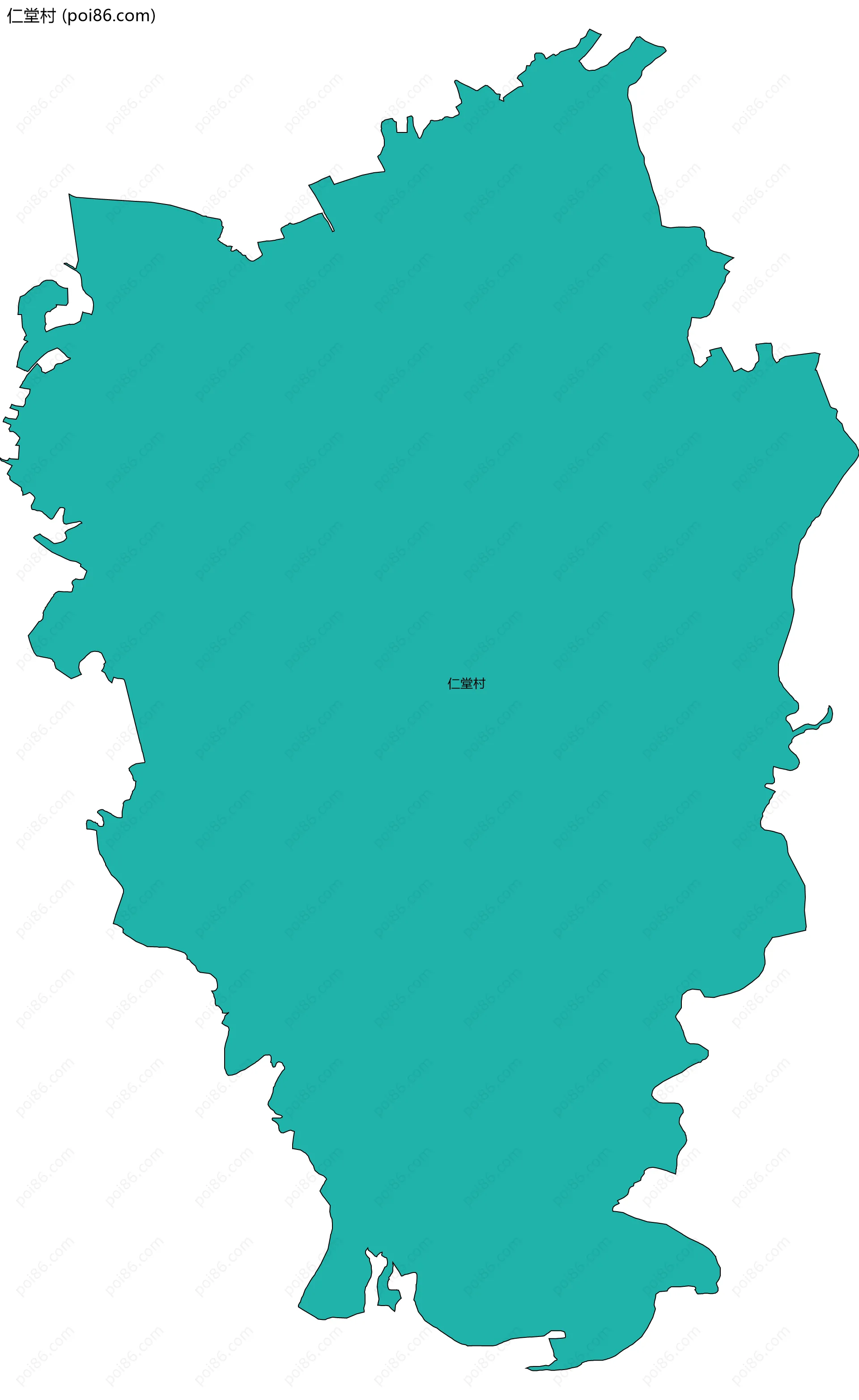 仁堂村边界地图