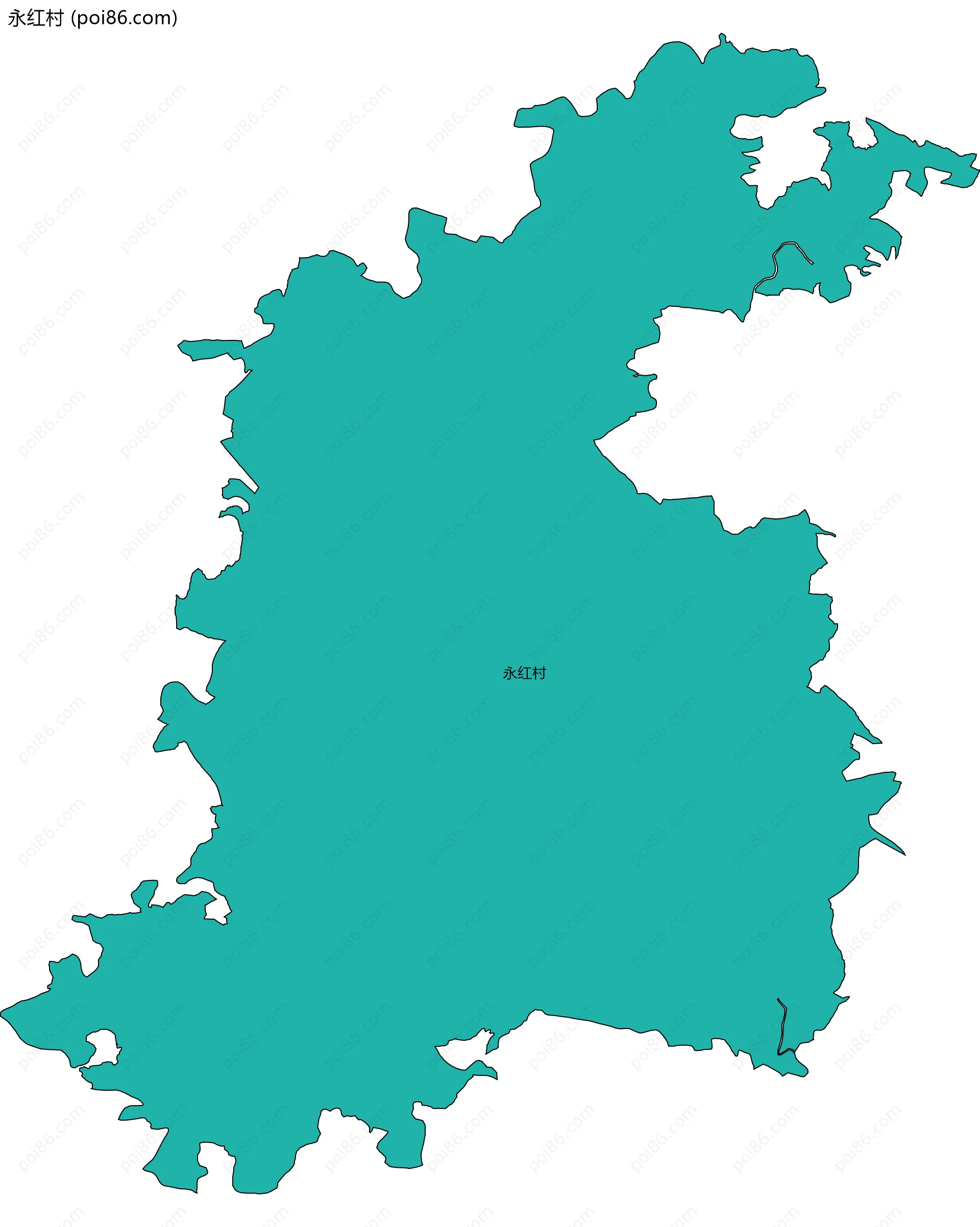 永红村边界地图