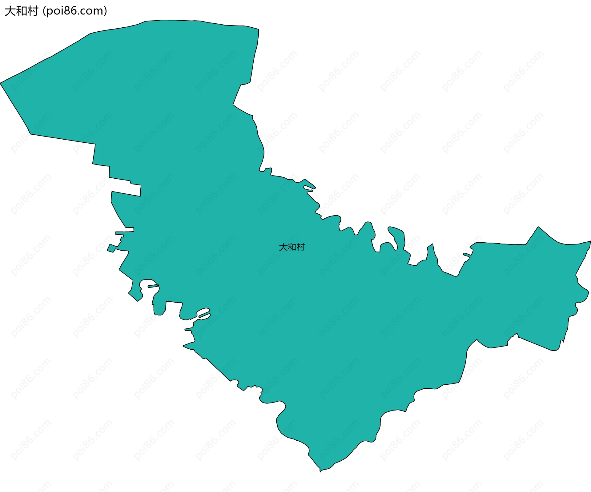 大和村边界地图