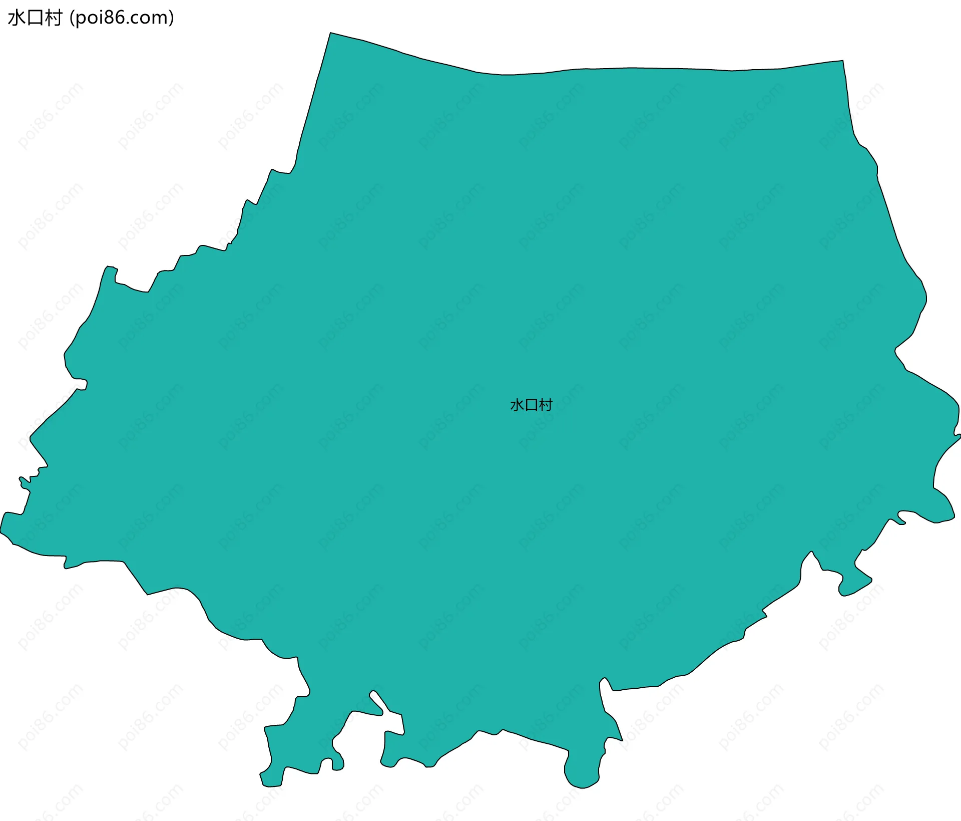 水口村边界地图