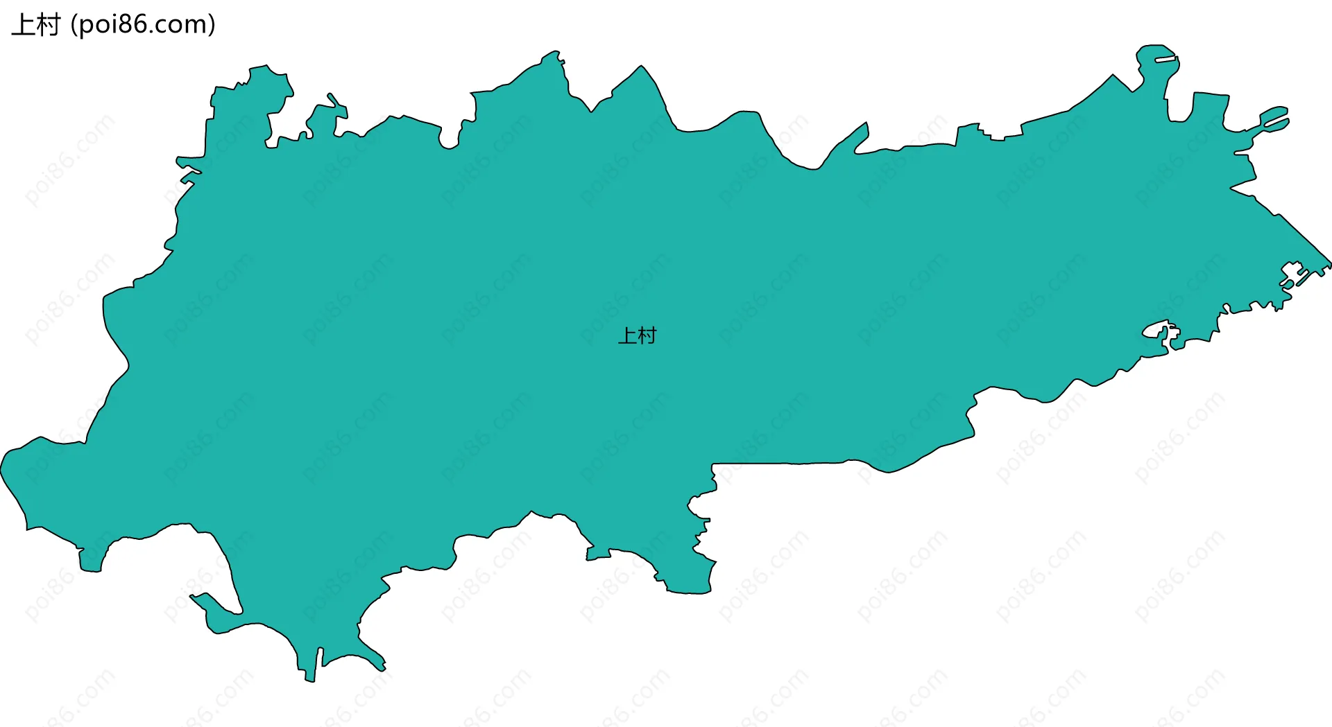 上村边界地图