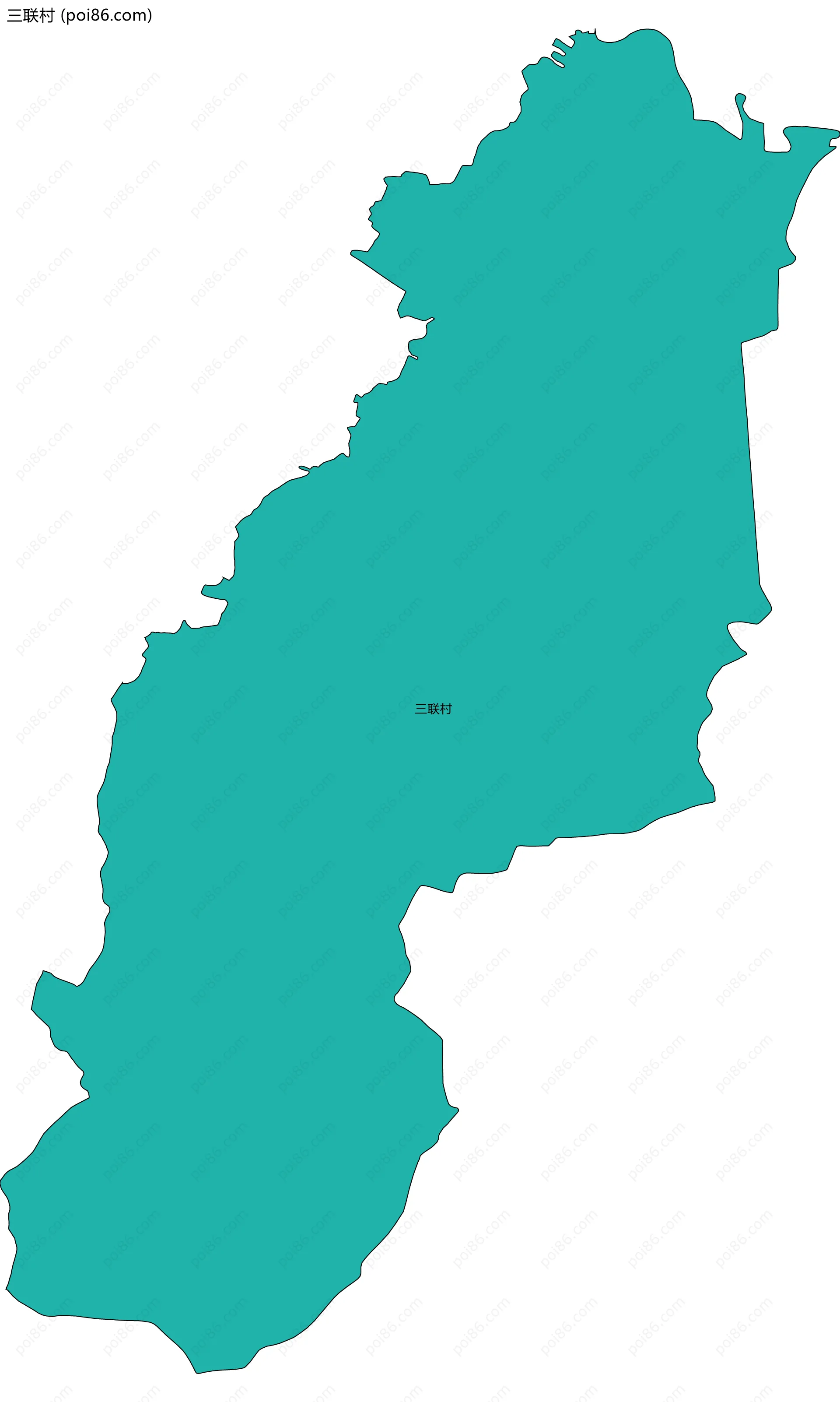 三联村边界地图