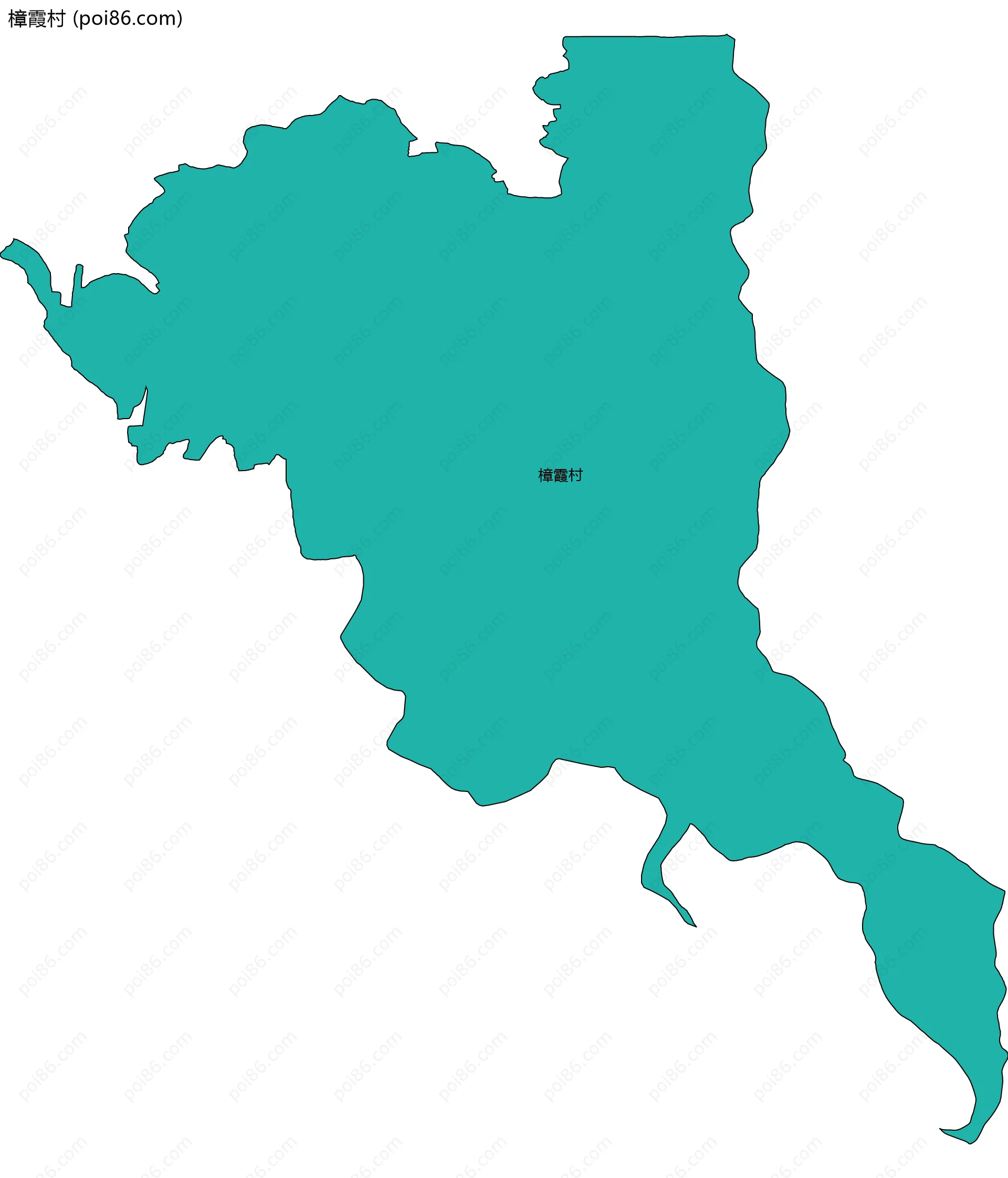 樟霞村边界地图