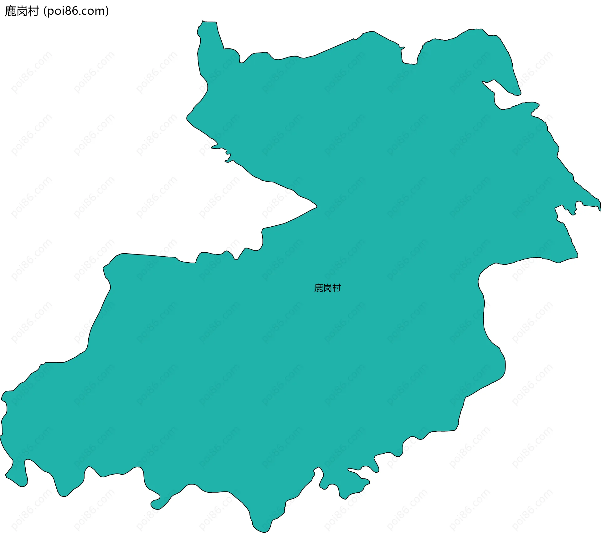 鹿岗村边界地图