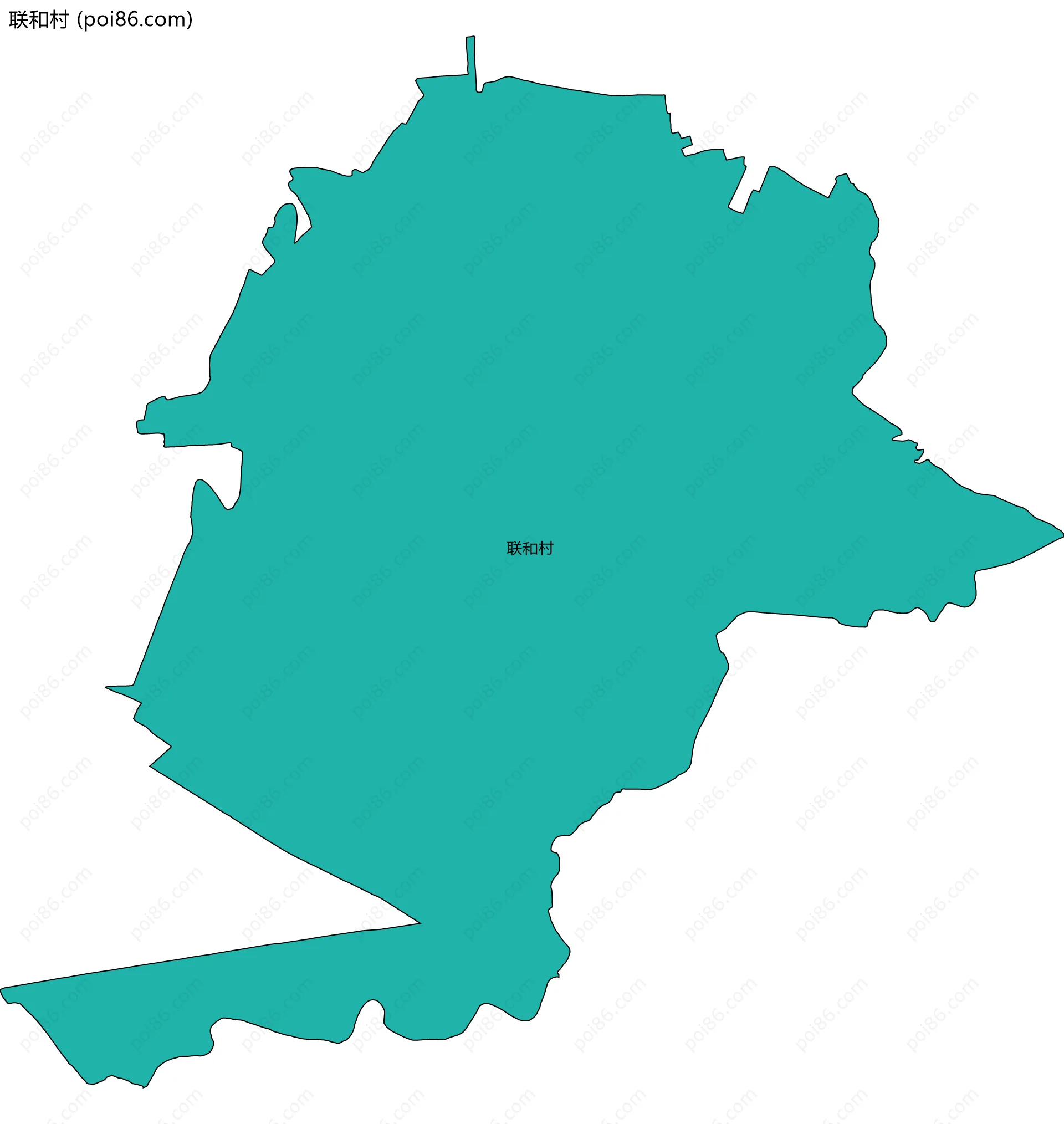 联和村边界地图
