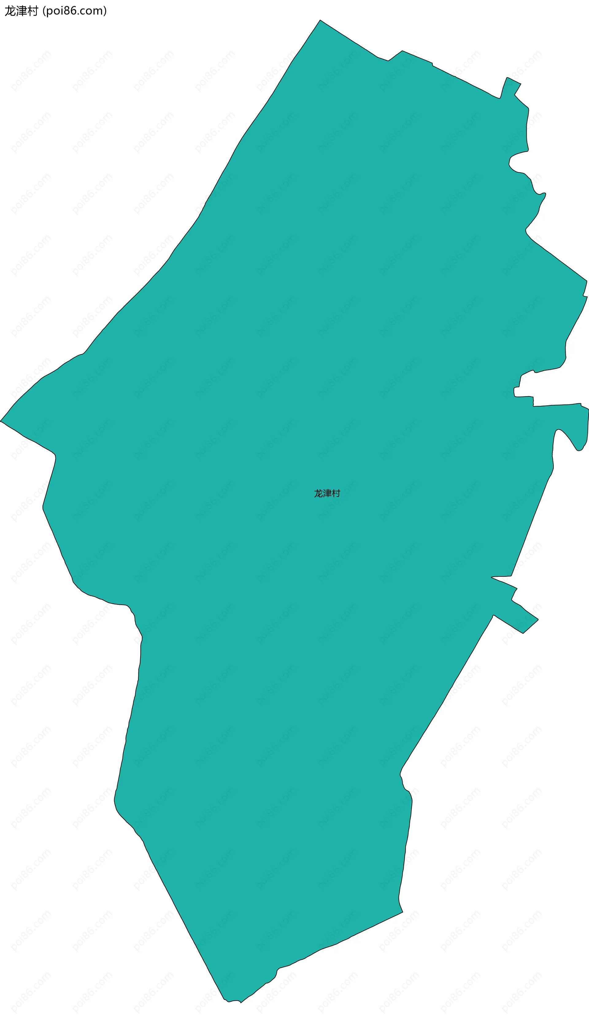 龙津村边界地图