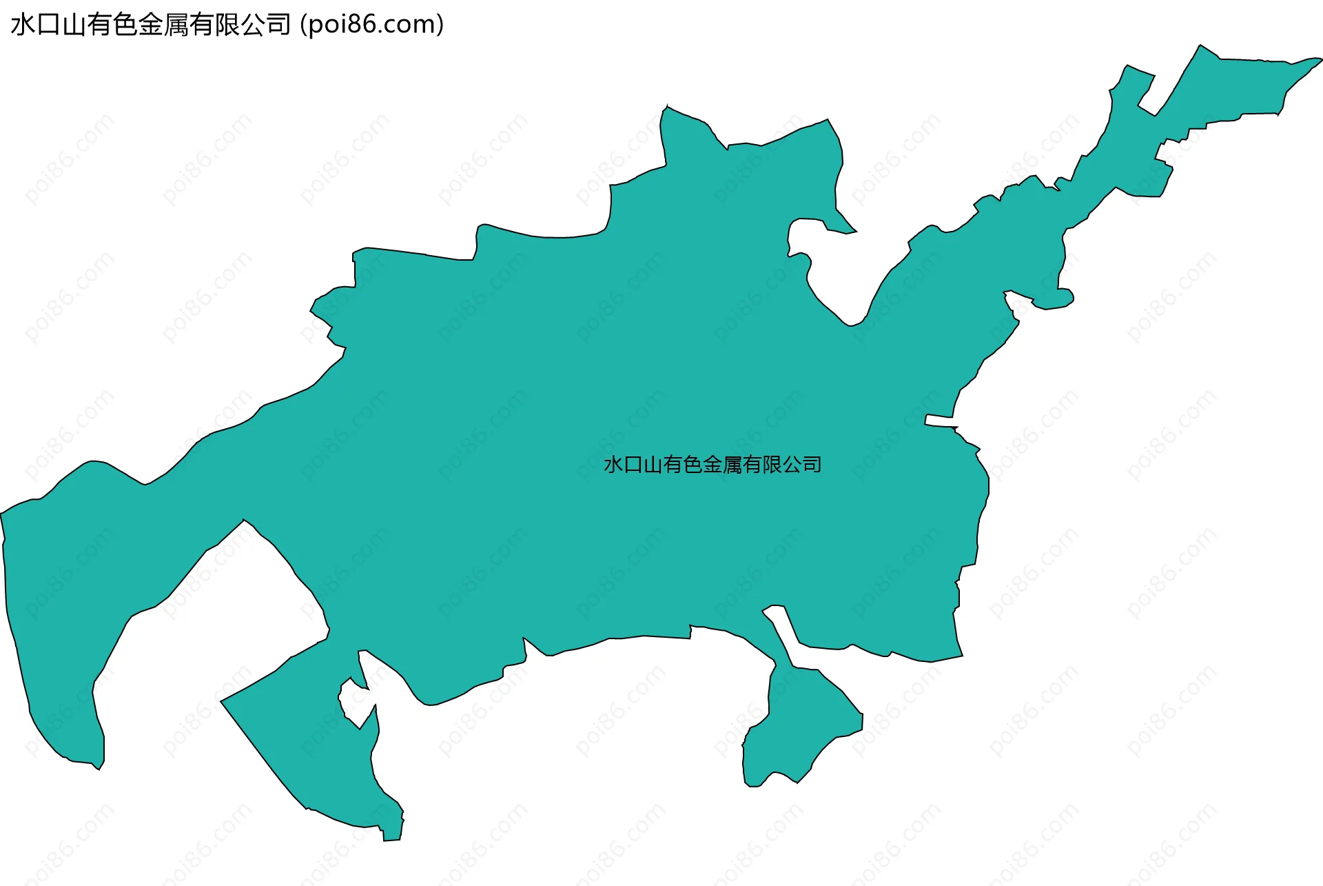 水口山有色金属有限公司边界地图