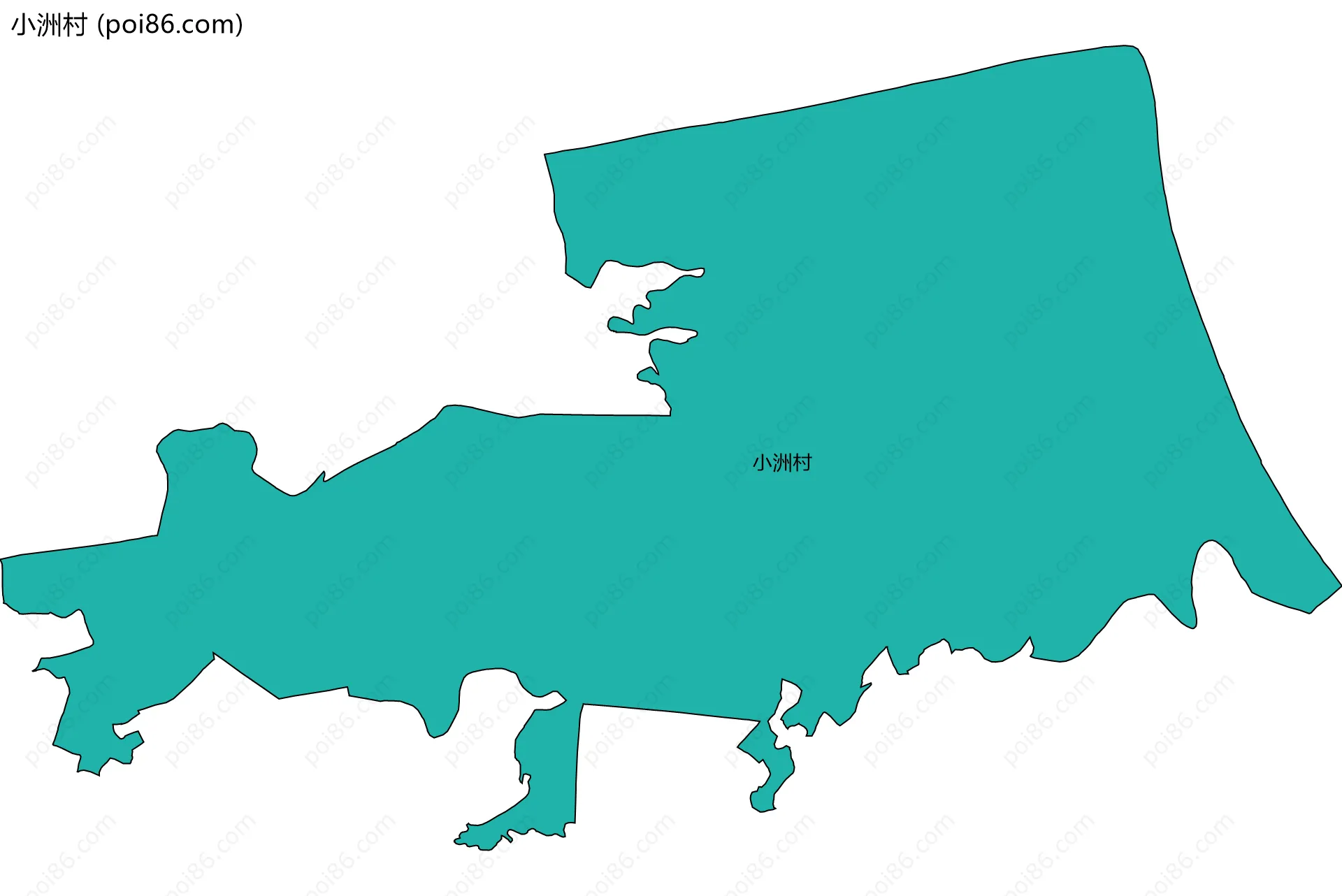 小洲村边界地图