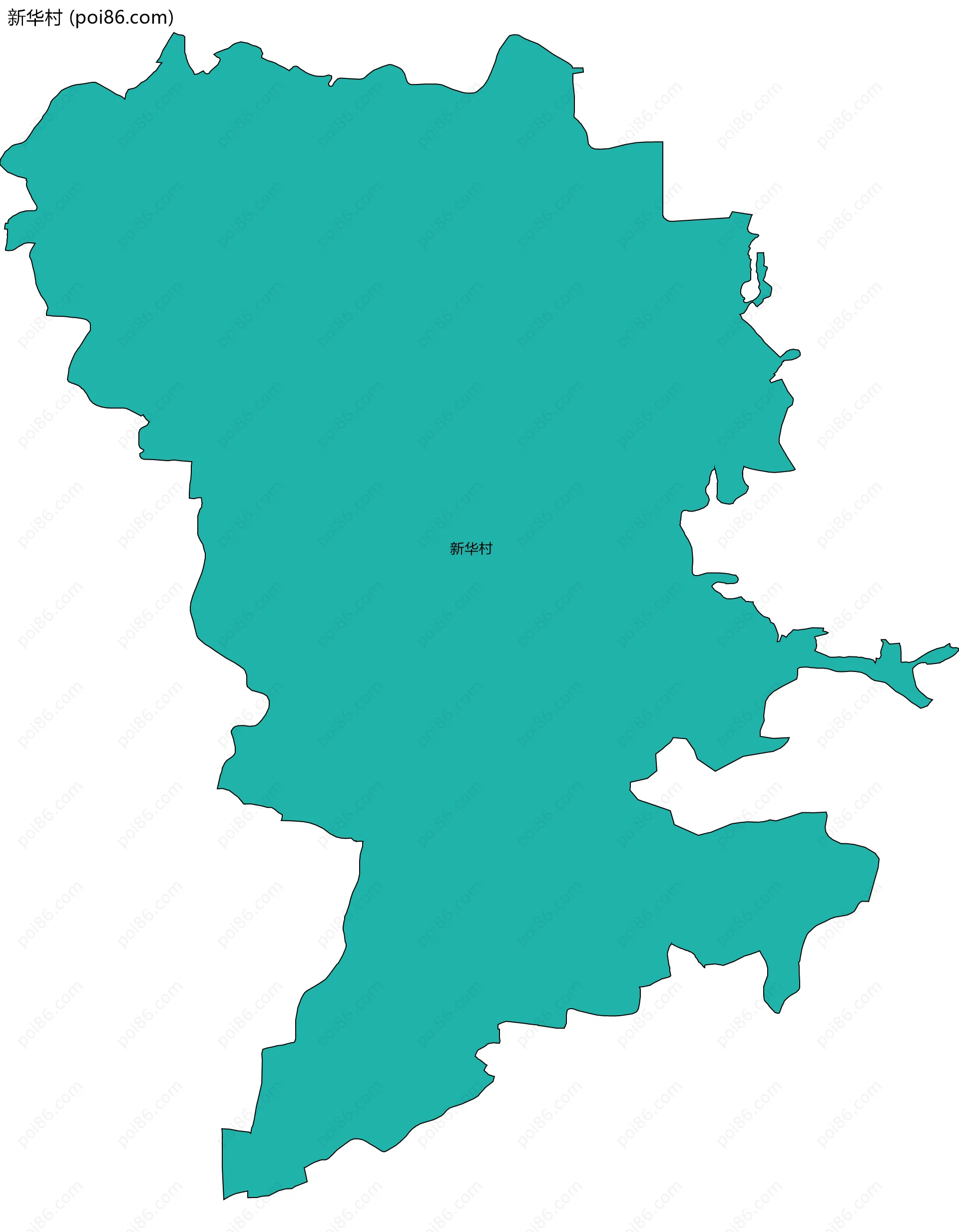 新华村边界地图