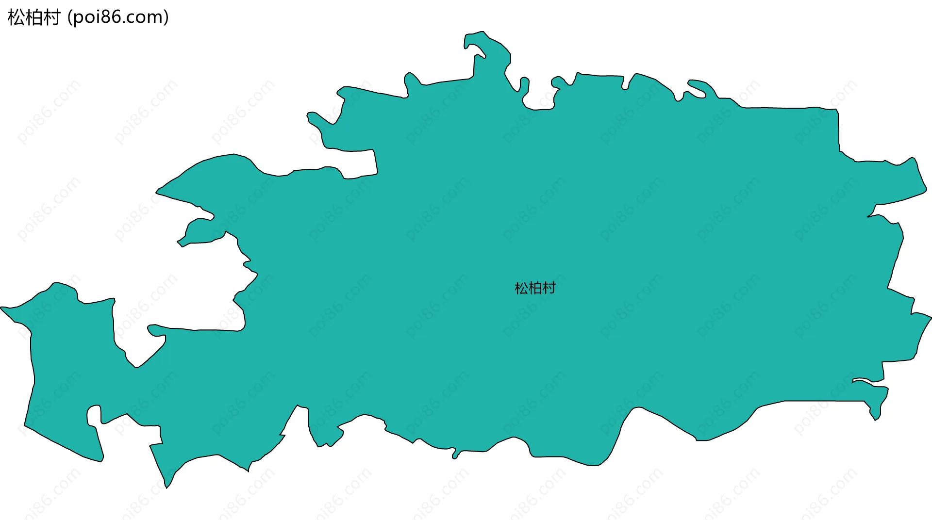 松柏村边界地图